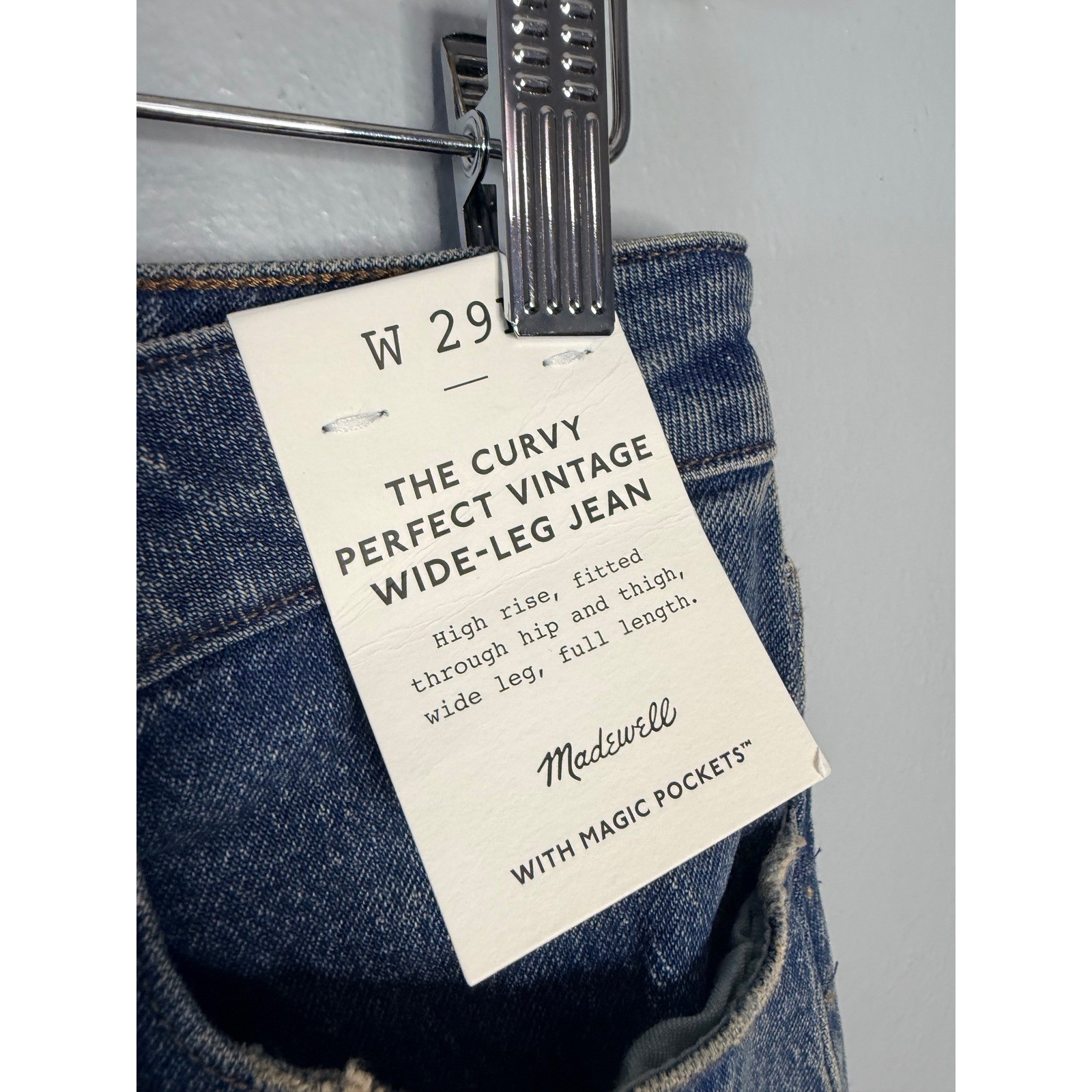 Madewell The Petite Curvy Perfect Vintage Wide-Leg Jean 29P Harvey Wash NWT