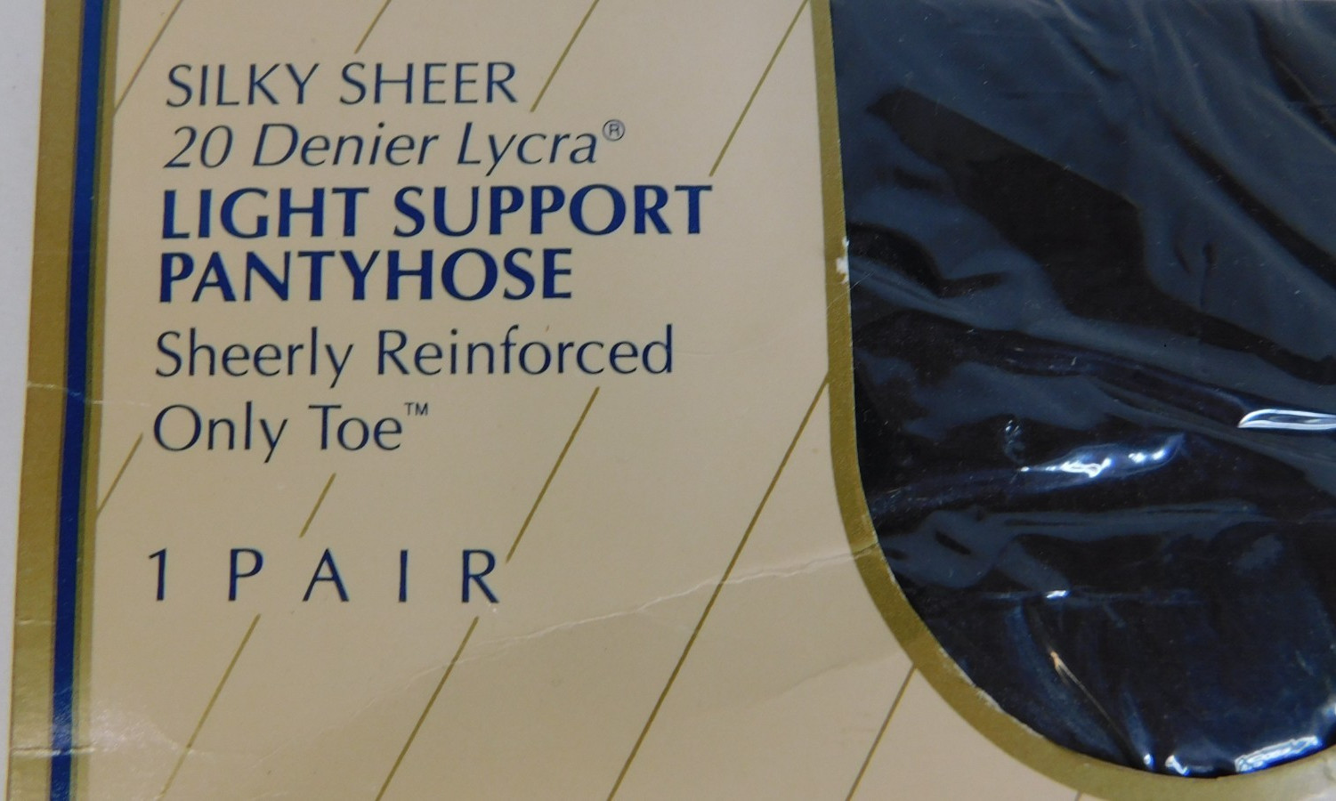 Nice Touch Silken Sheers Full Figure TALL Black 20 Denier Lycra Pantyhose NOS