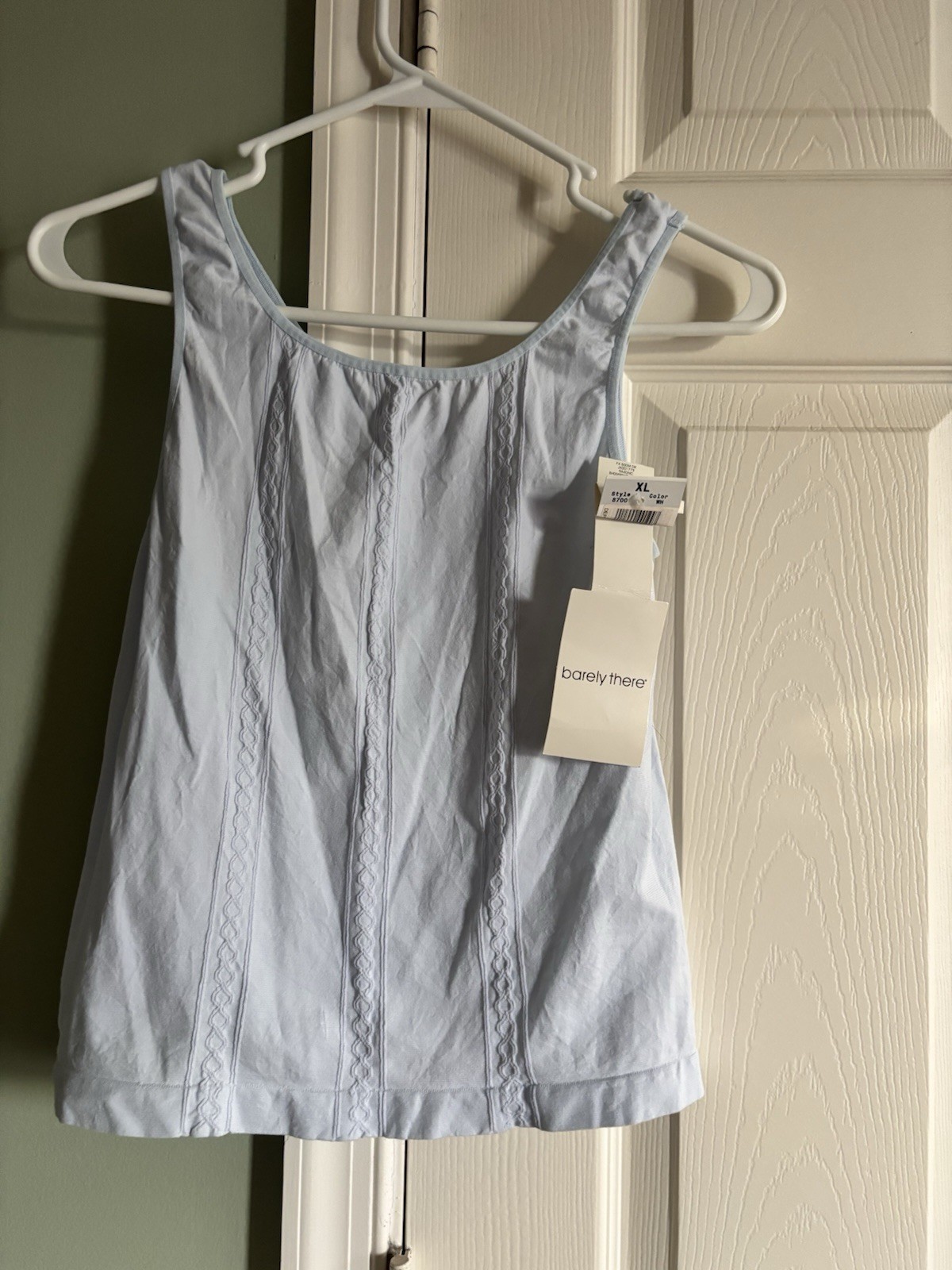 Vtg BARELY THERE Solid Microfiber Camisole Light Blue XLarge