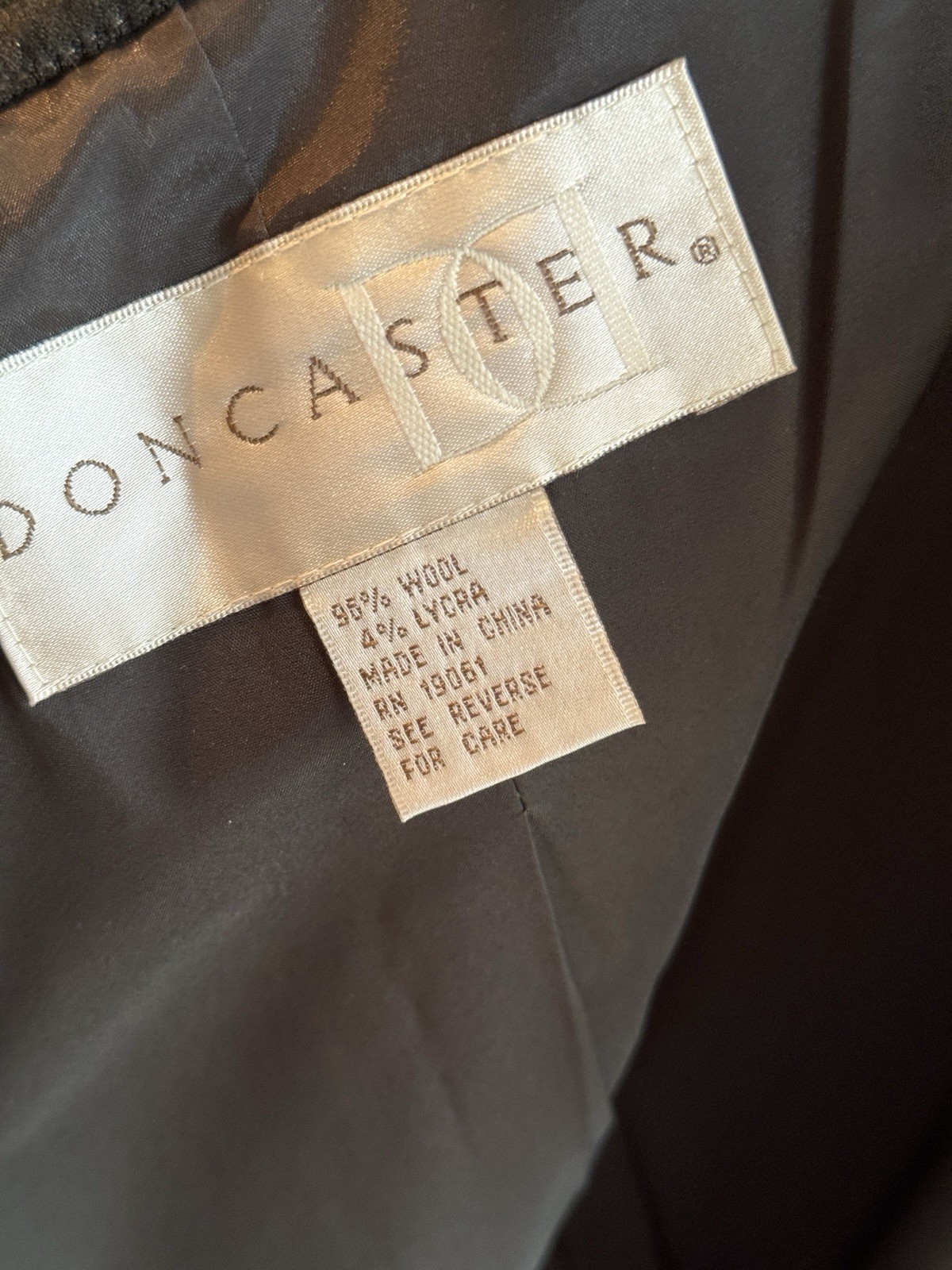 Vintage Wool Jacket Doncaster Sz 6 Zips Elegant Detail Lined