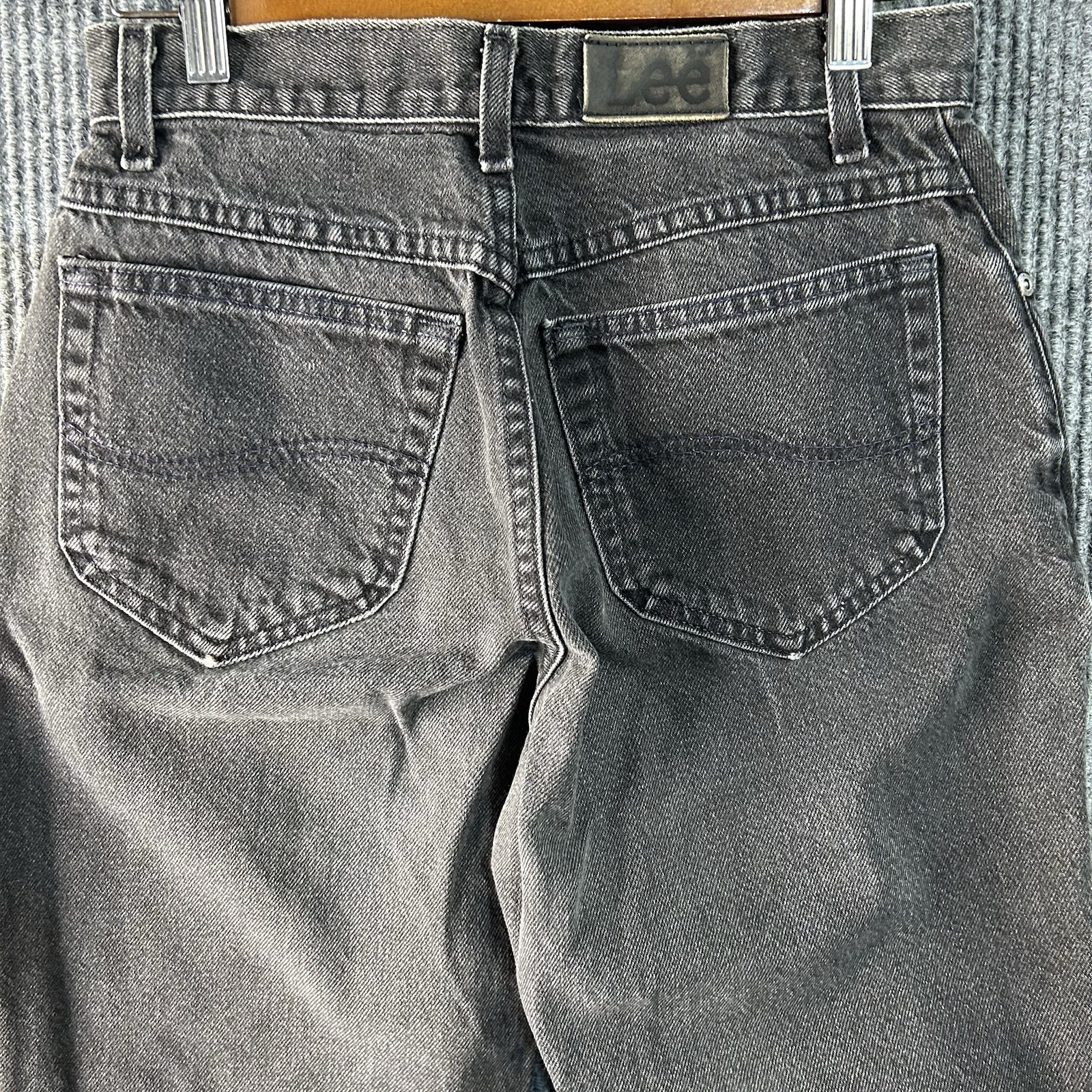 Vintage Lee Jeans Womens 8 Petite Black Made In USA