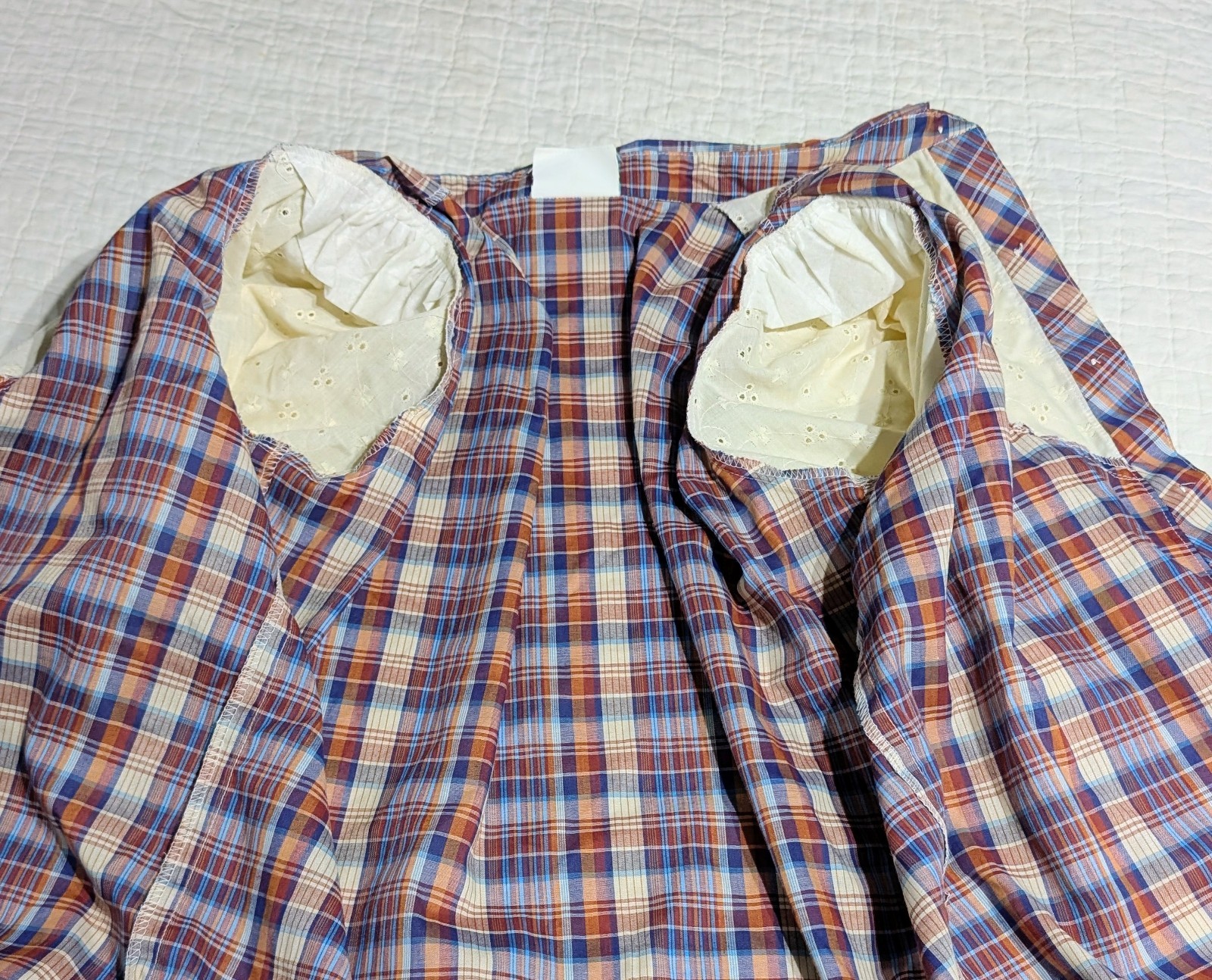 RARE Vintage Jeri Bee Western Shirt Women’s XL Plaid Lace Fringe Pearl Buttons