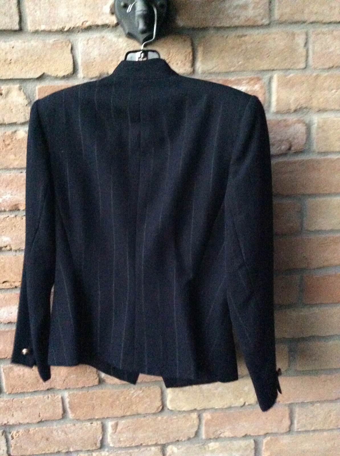 VTG 80s Kasper ASL Blue Pinstripe Pencil Skirt Power Suit 2 Pc Sz 2/4? PETITE
