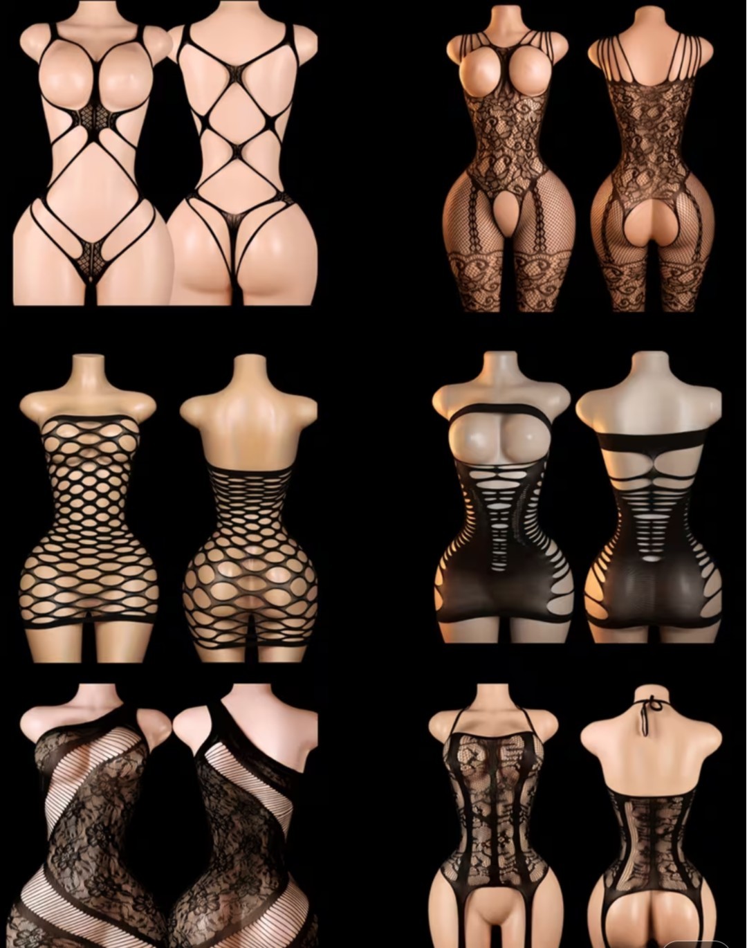 10 pc Lot Lingerie Set Variety Pack. One Size Fits Most, Multi-Style