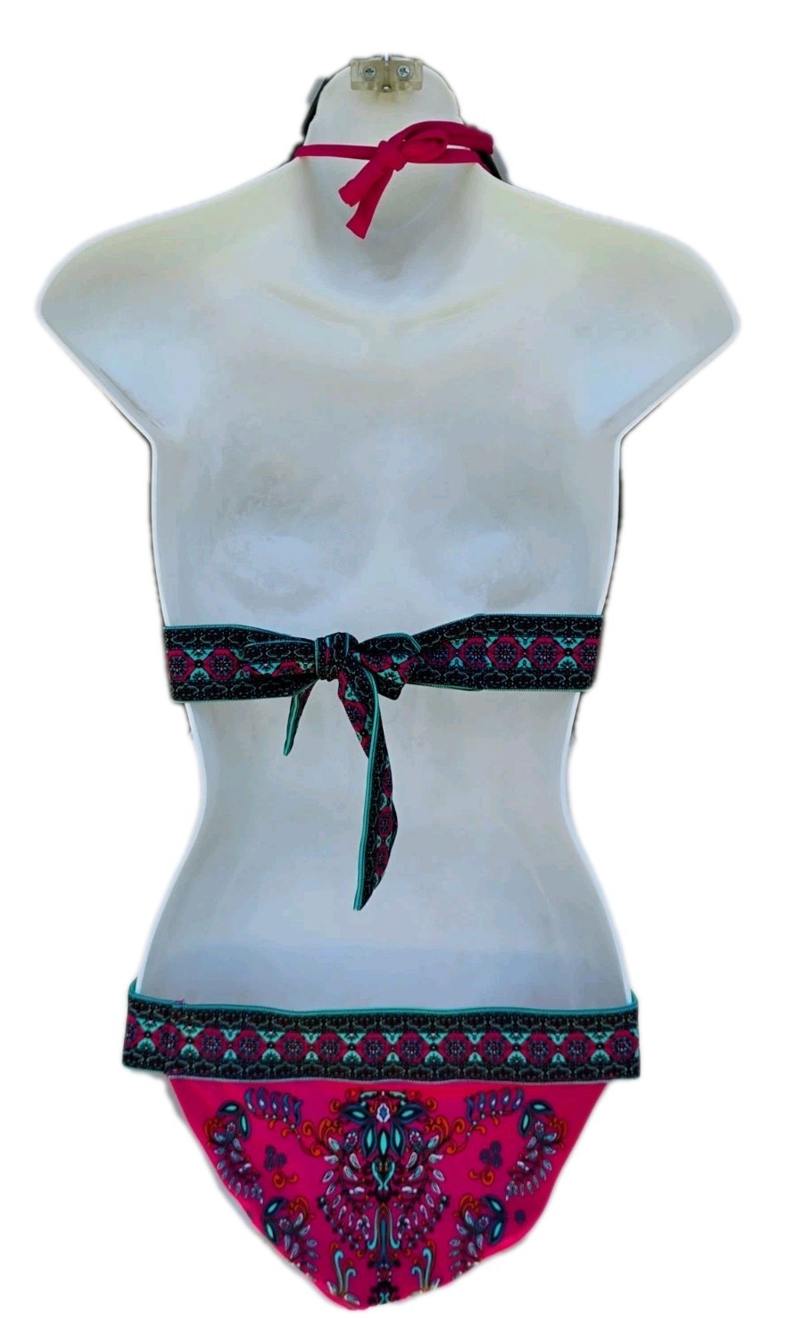VTG Y2K “Victoria’s Secret” Vibrant Pink Paisley BoHo/Tribal Bikini
