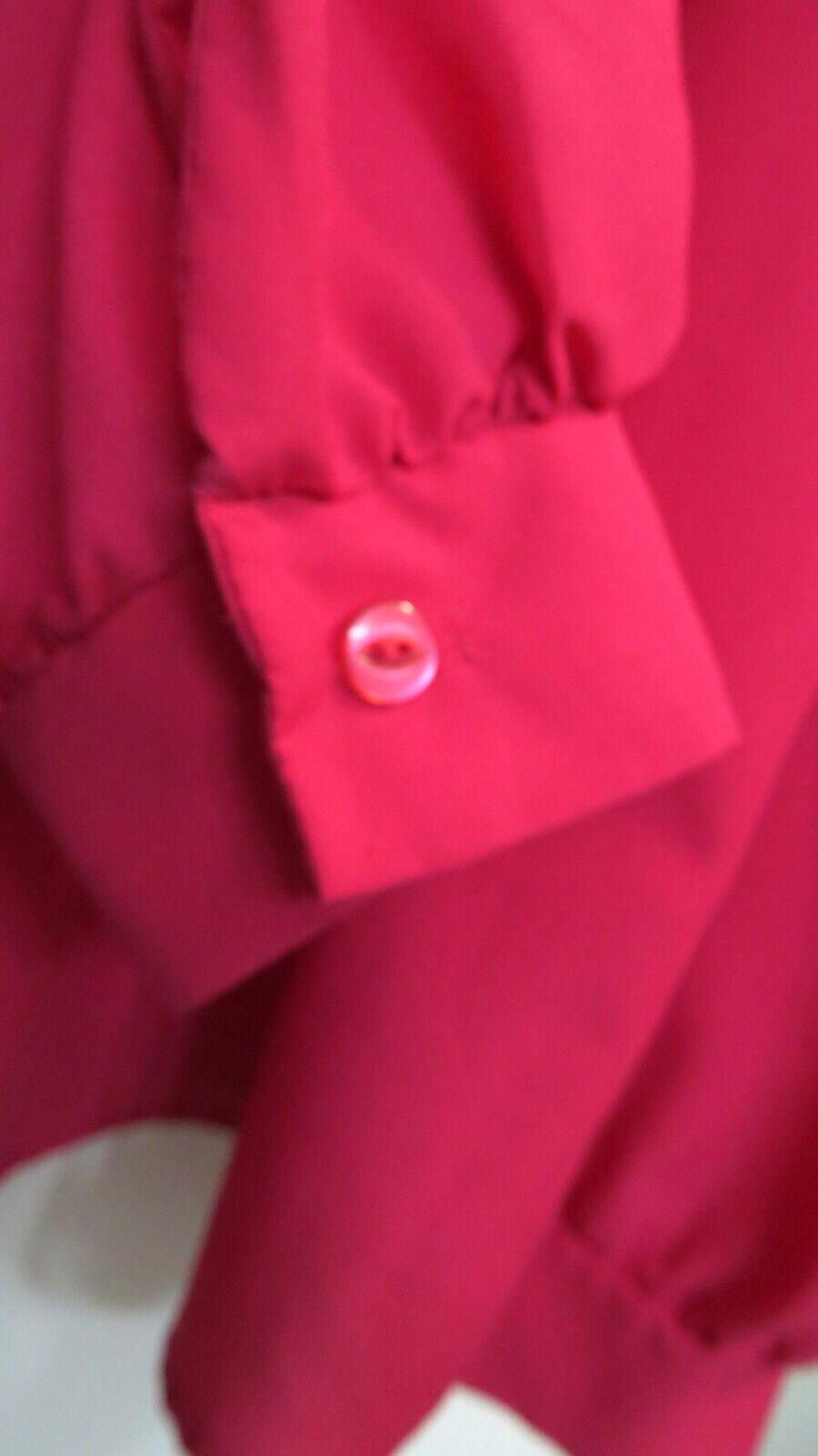 Vintage Shirt Lady Manhattan Shirt Womens 44 Size XXXL Bright Pink Button Up Top