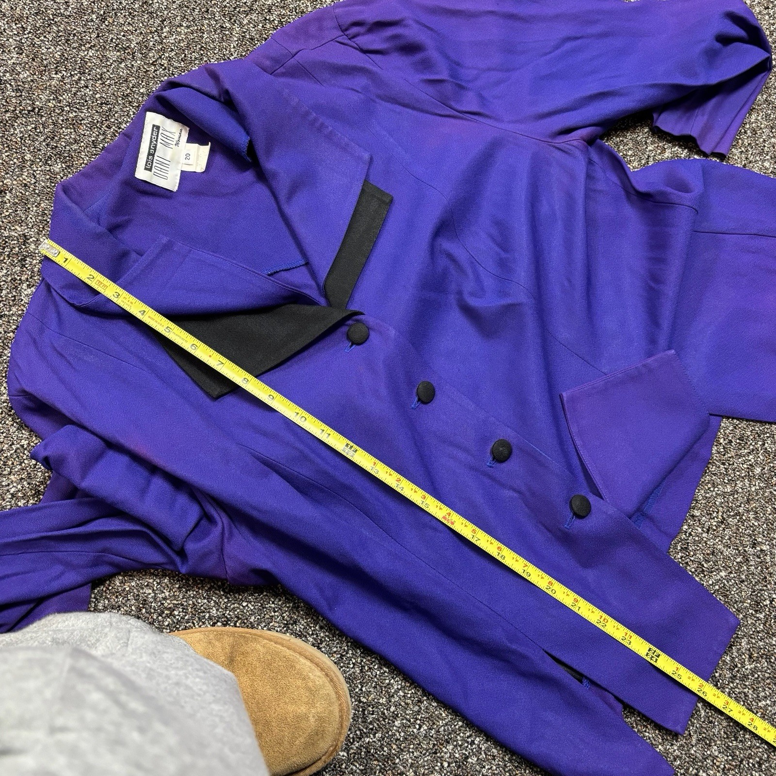 1980s Dani Max Lois Snyder Purple Button Up Shirt Womans Rayon Size 20
