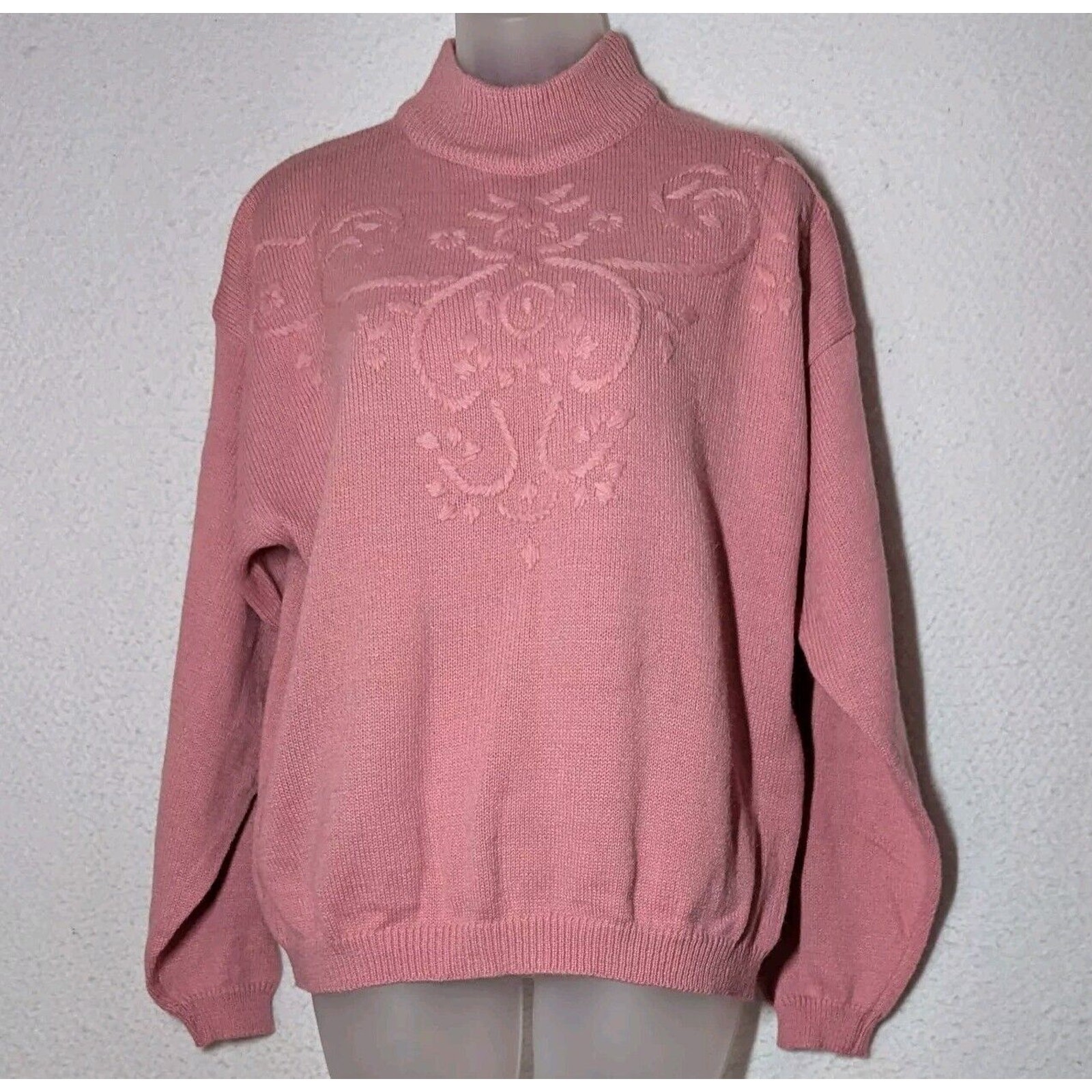 Vtg 80s Carriage Court Outfit Women Sz Small Pink Sweater Pastel Paisley Skirt