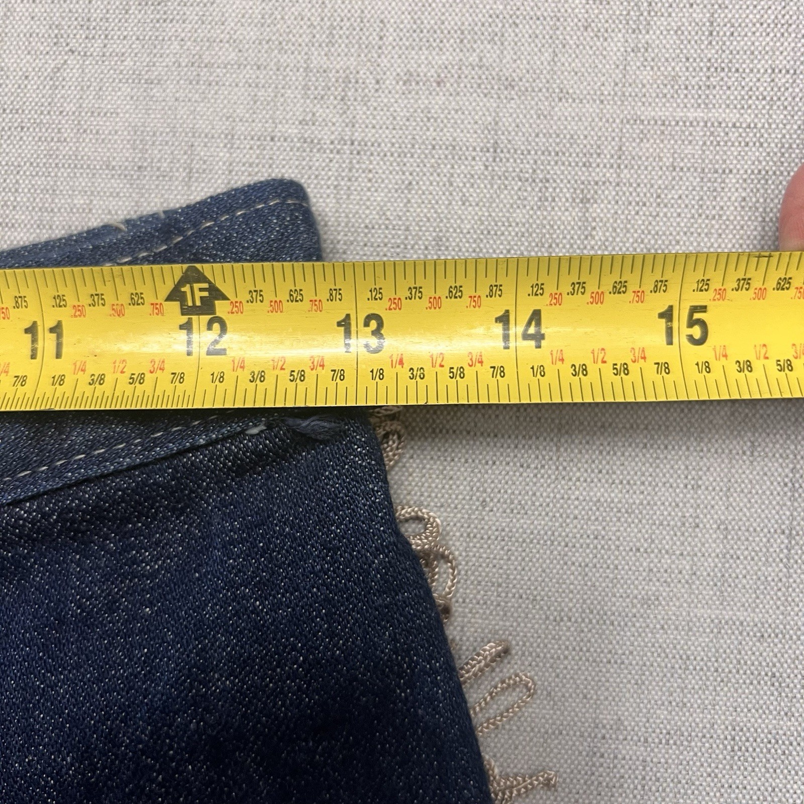 Vintage 70s Western Boho Dark Wash Denim Jeans Fringe Made In USA By Coventry Rd