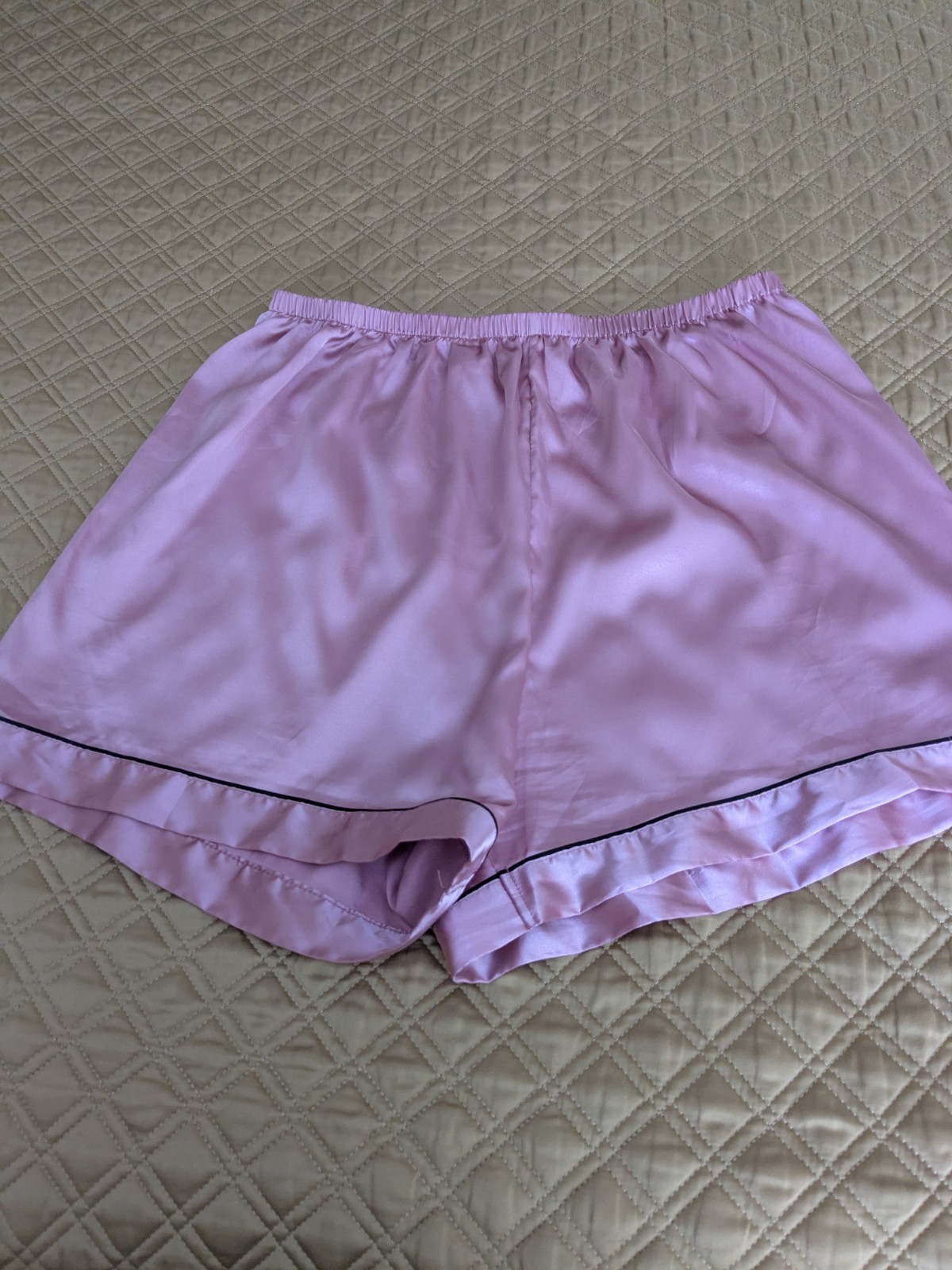 Pink Silky Soft Shiny Pettipants Bloomers Womens Lingerie Plus SIze XXL