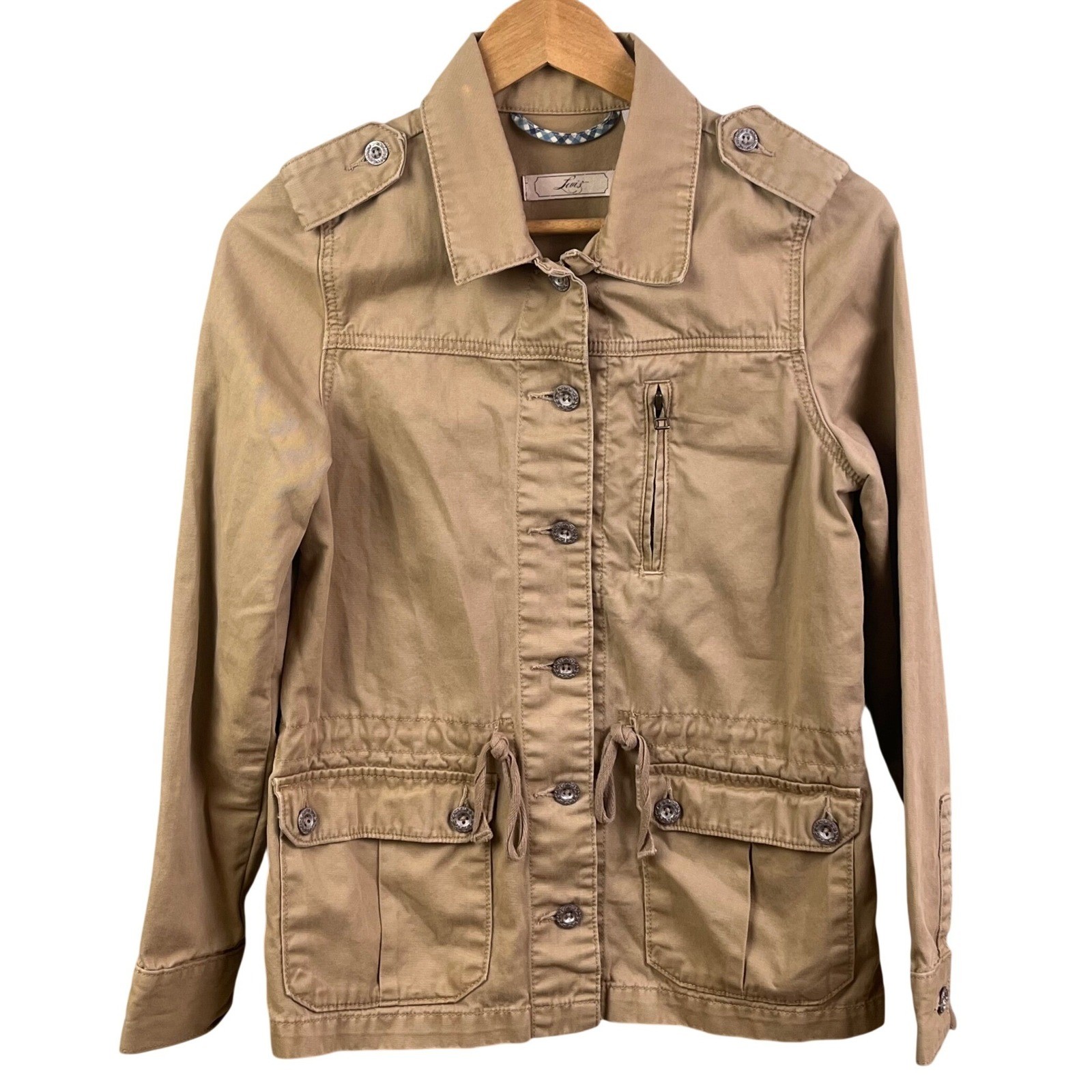 VTG Levi’s Khaki Field Utility Safari Jacket Military Inspired Small Woman’s