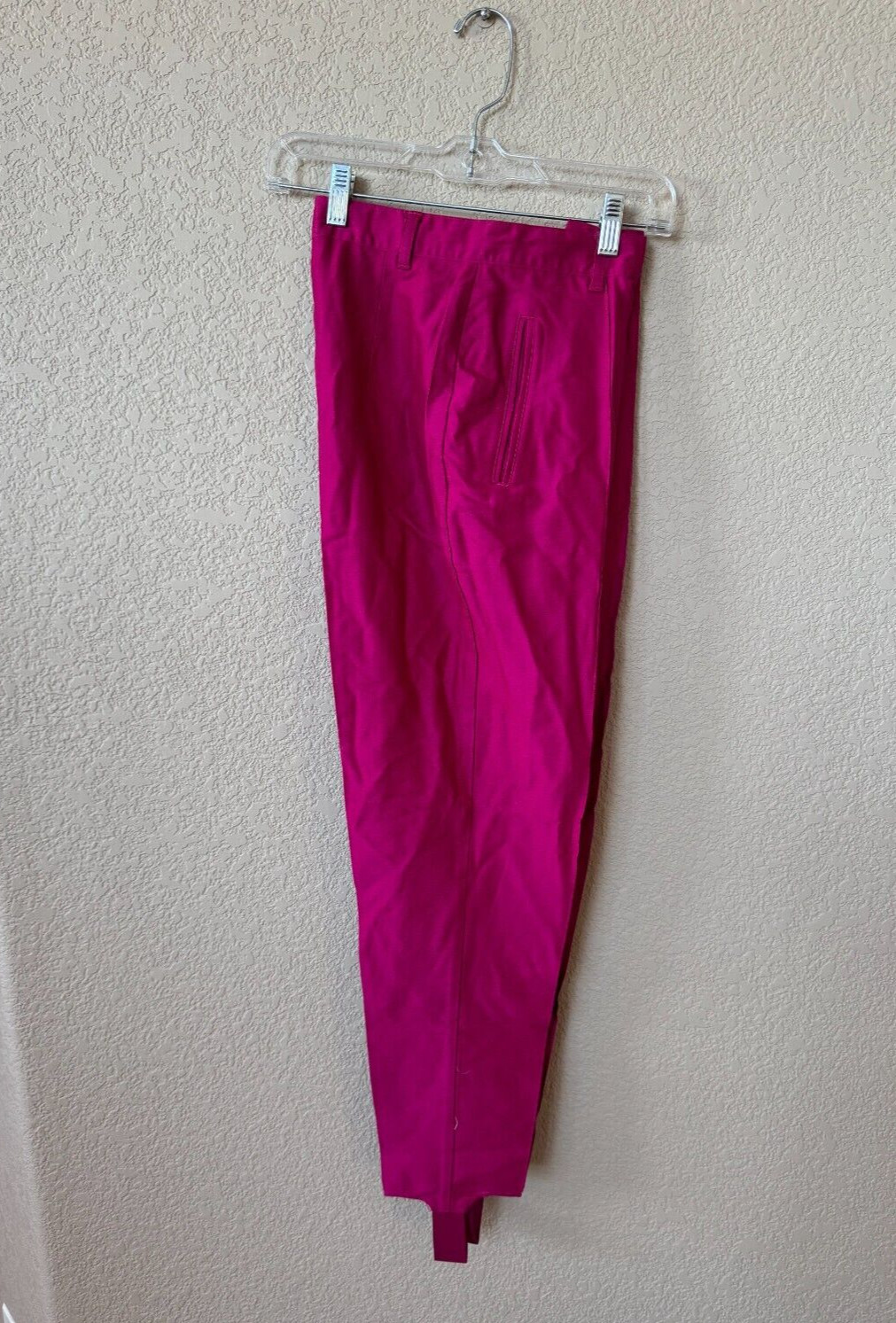 The Limited Vintage 80s Stirrup Pants Bright Pink Rayon Blend Spandex Stretch 10