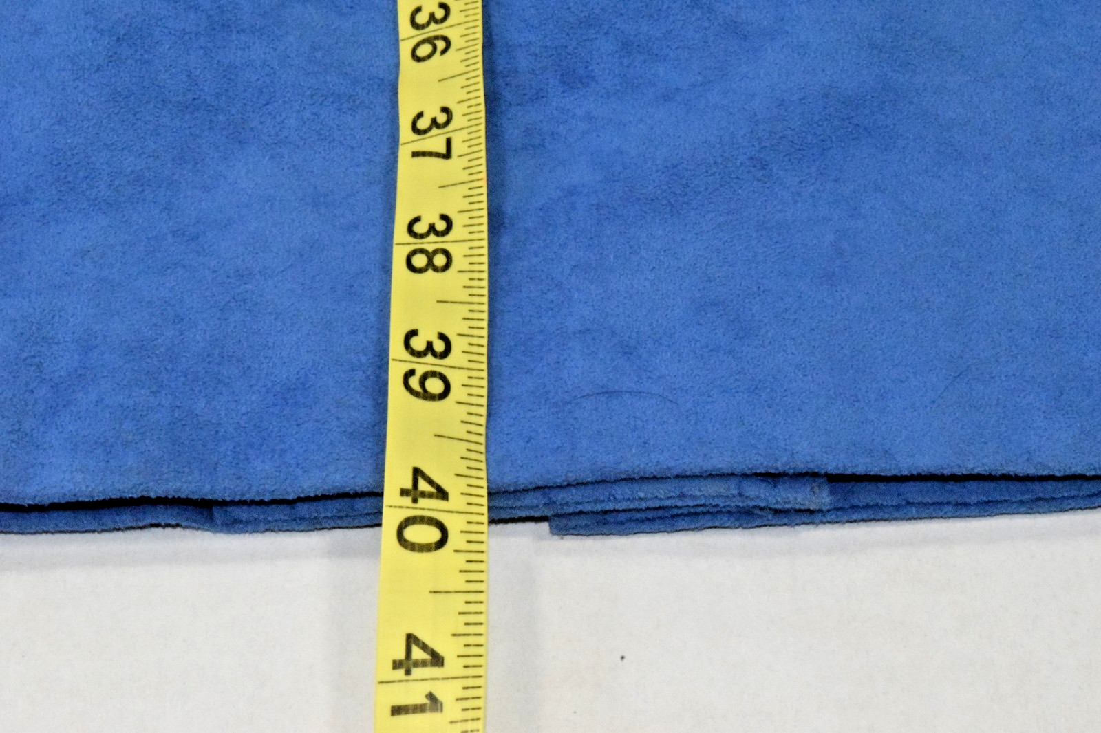 Vintage Coat Kong Leung Tailor Bespoke Size 38 Chest 60s Blue Faux Suede