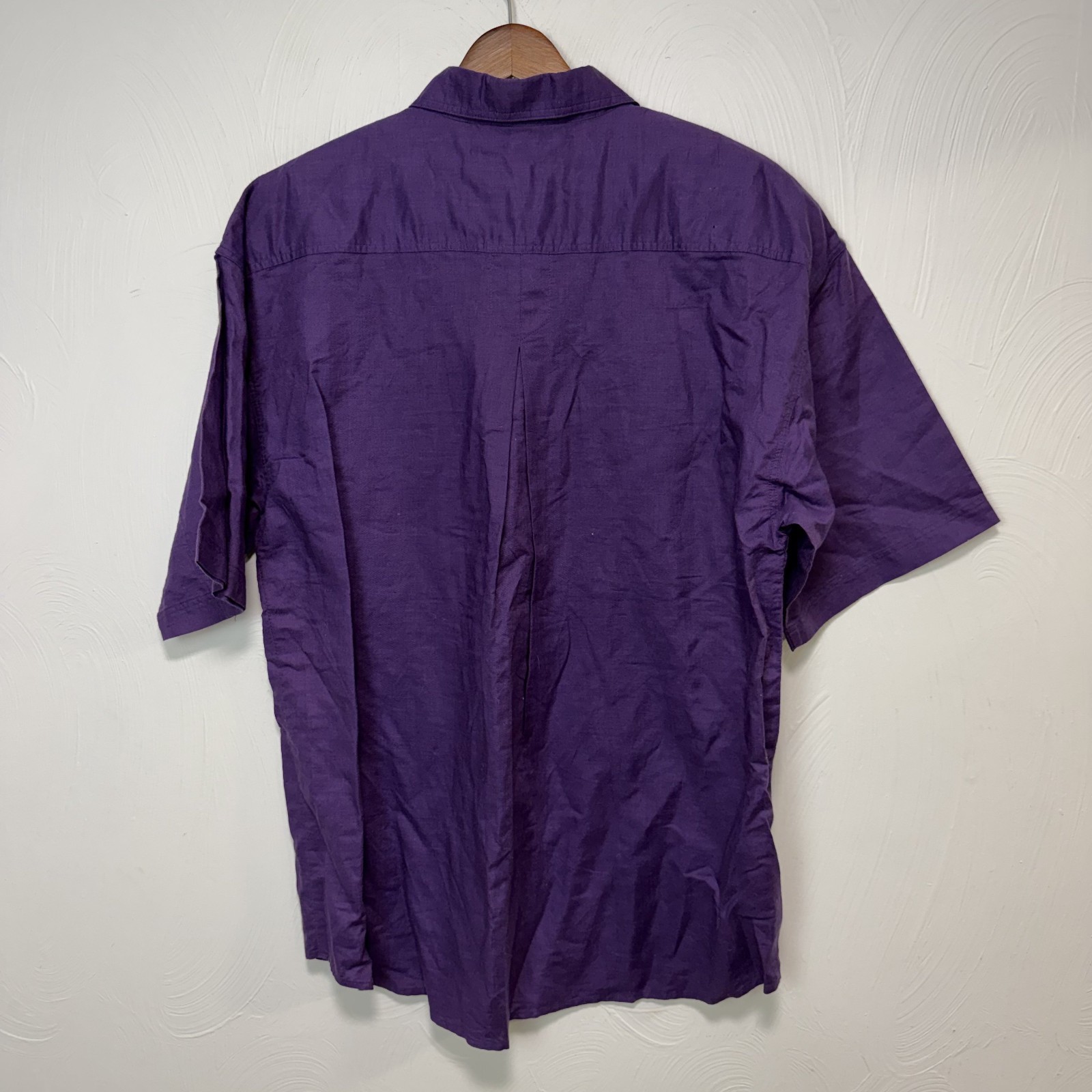 Vintage NWT The Limited Purple Button Up Cotton Blend Blouse Top Size Medium