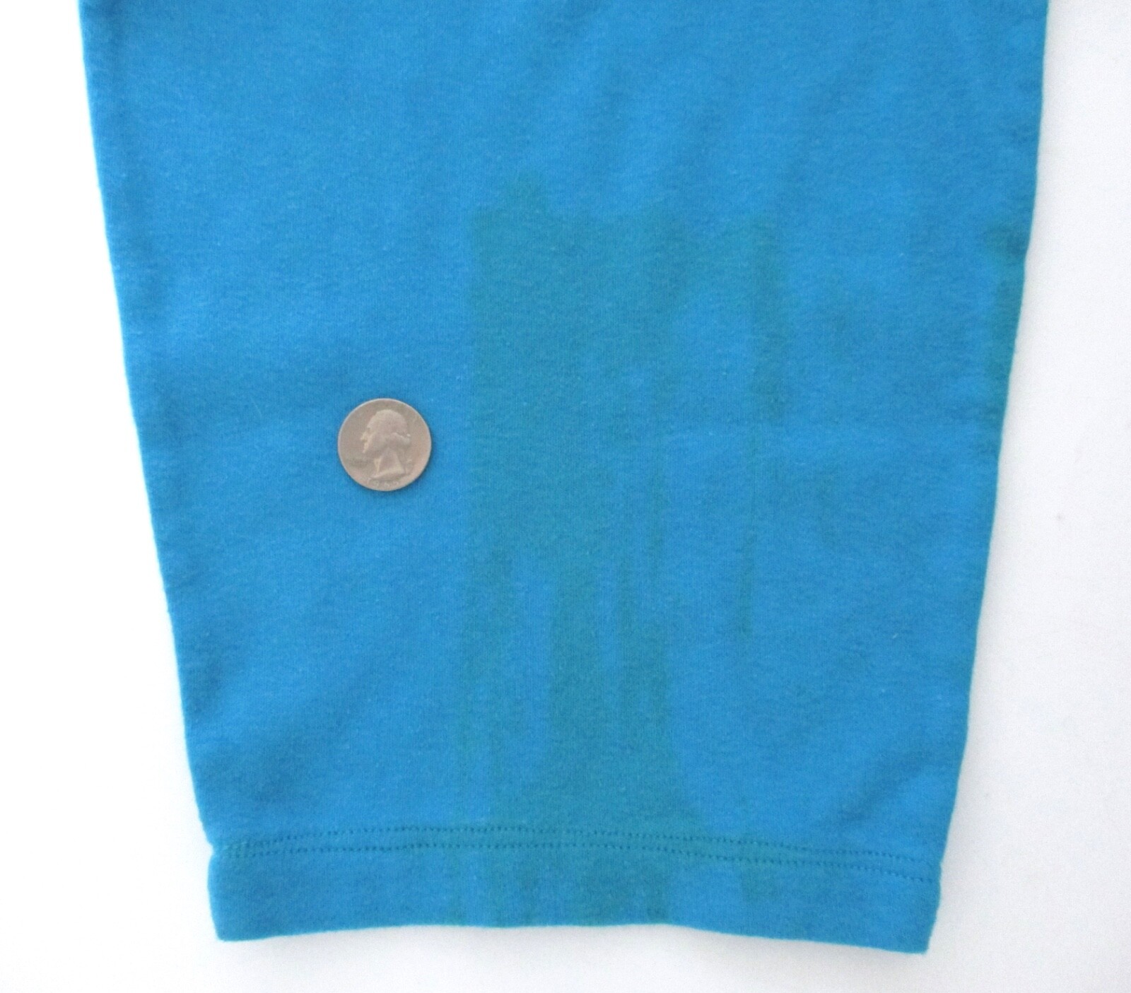 Vtg 80s New Wave Peacock Blue Sweatshirt Knit Harem Jumpsuit Polo Top Pockets S