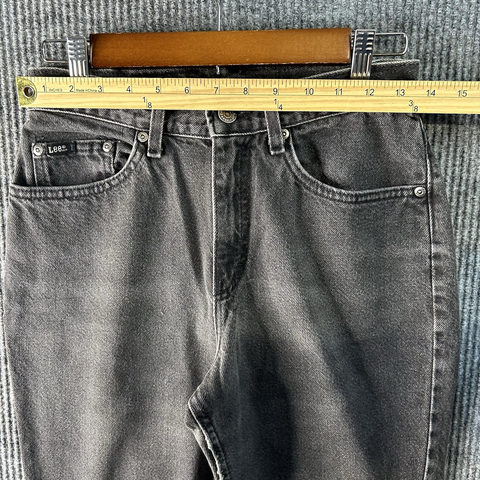 Vintage Lee Jeans Womens 8 Petite Black Made In USA