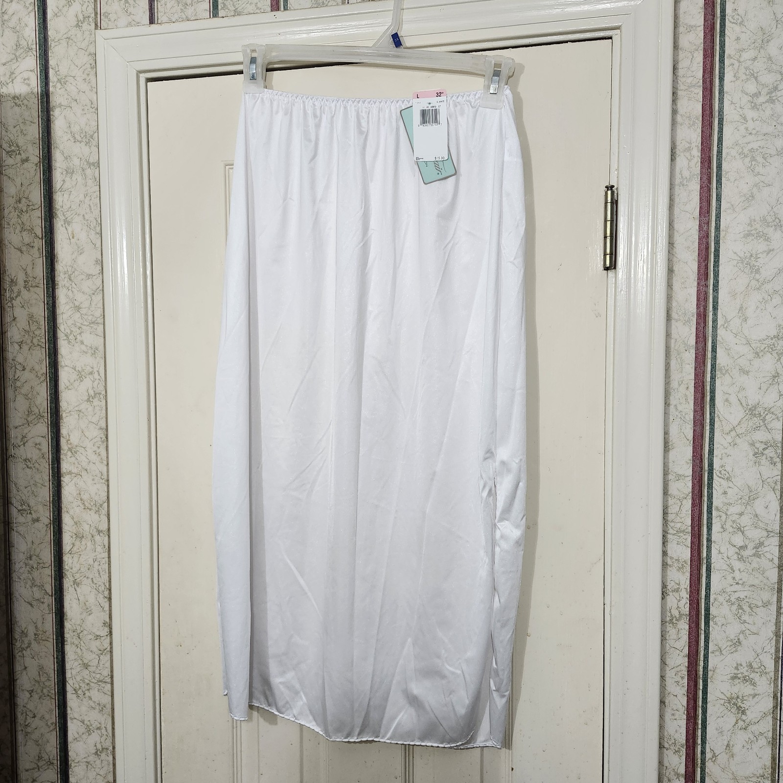 Vintage Vanity Fair Tricot White Half Slip Side Slit Style #11-717 Sz L 32