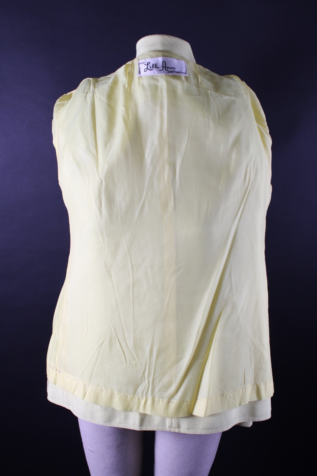 Vintage 1970s Lilli Ann Yellow Blazer Suit Jacket Women’s Size Large