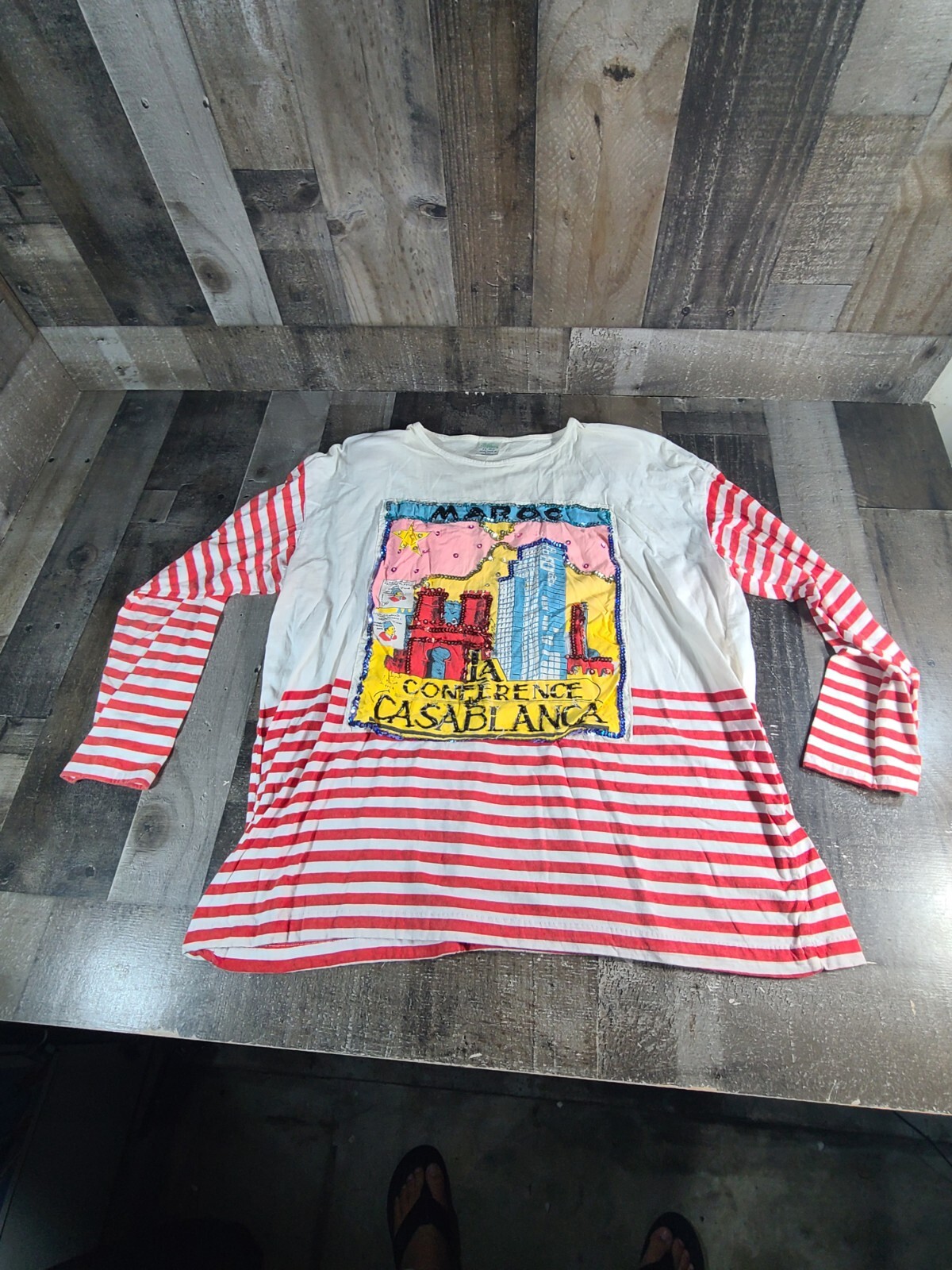 Vintage BALI MOON Sequence Shirt Casa Blanca Made In BALI Women’s 23x 25