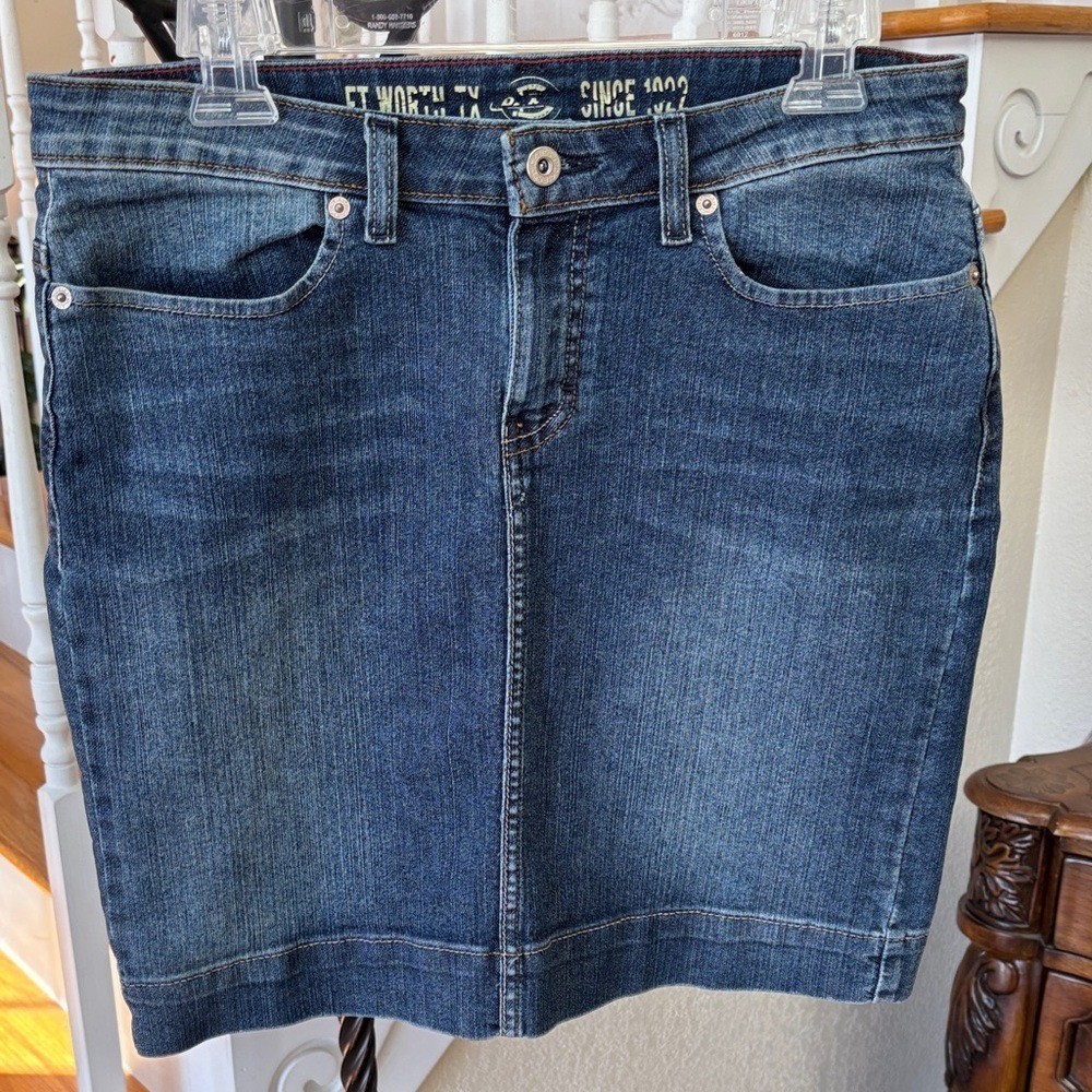 Vintage 💙 Dickies Blue Denim Mini Skirt 💙 Size 6