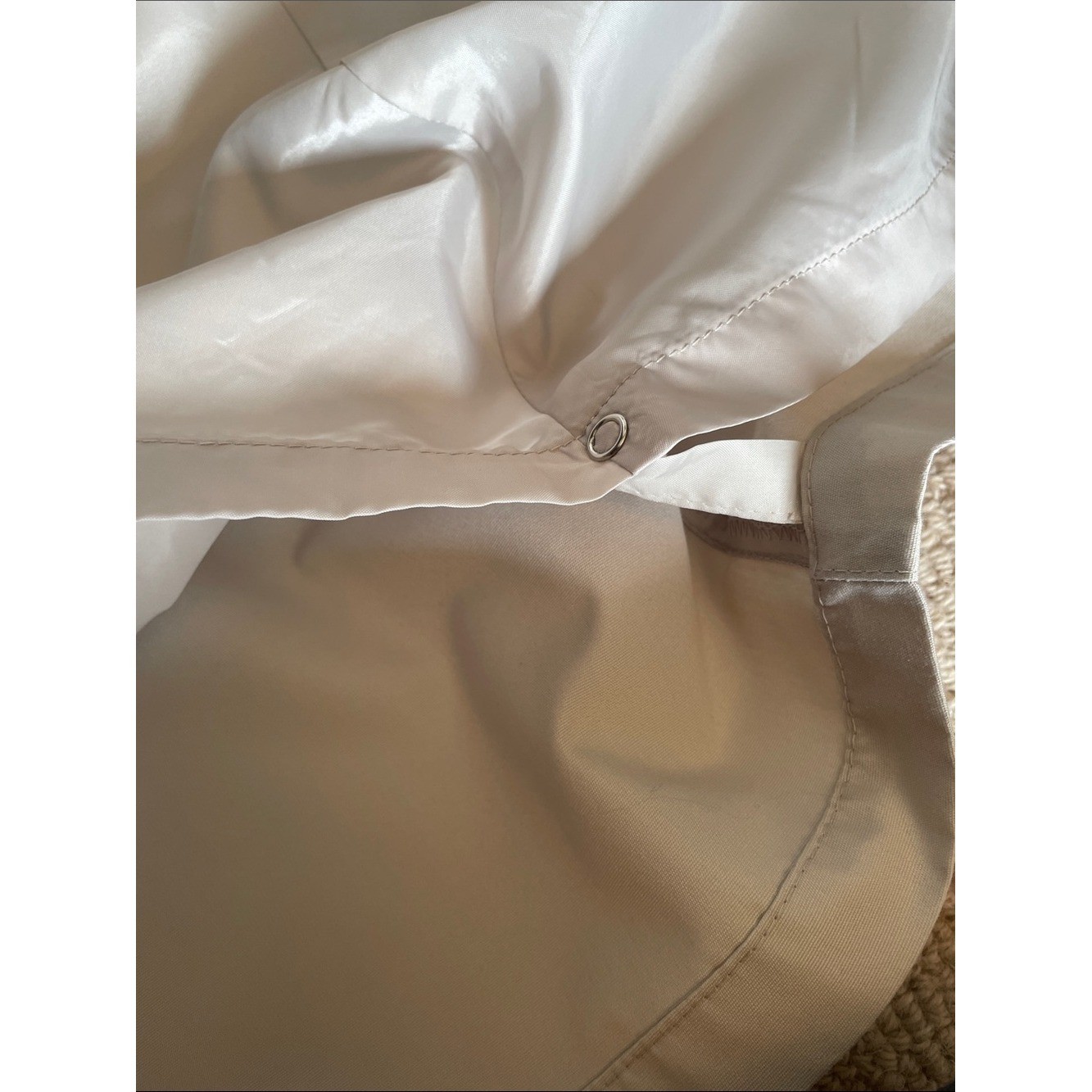 Vintage Misty Harbor Trench Coat Ruffled Collar Light Grey/Beige Size 10