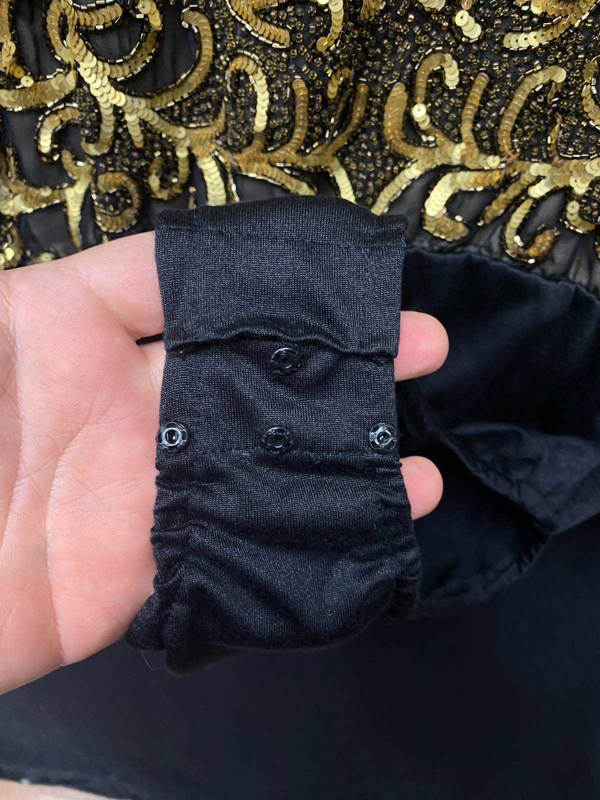 A J Bari Vintage GOLD 100% SILK Bodysuit SIZE 10 RN50438 B29