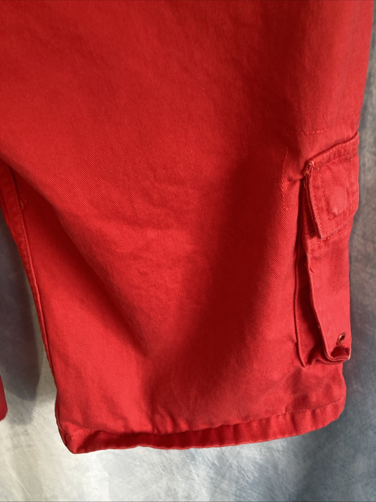 Rocawear Boys Size 14 Red Cargo Shorts 29 Waist Y2K Vintage Sun-Faded Womens 6-8