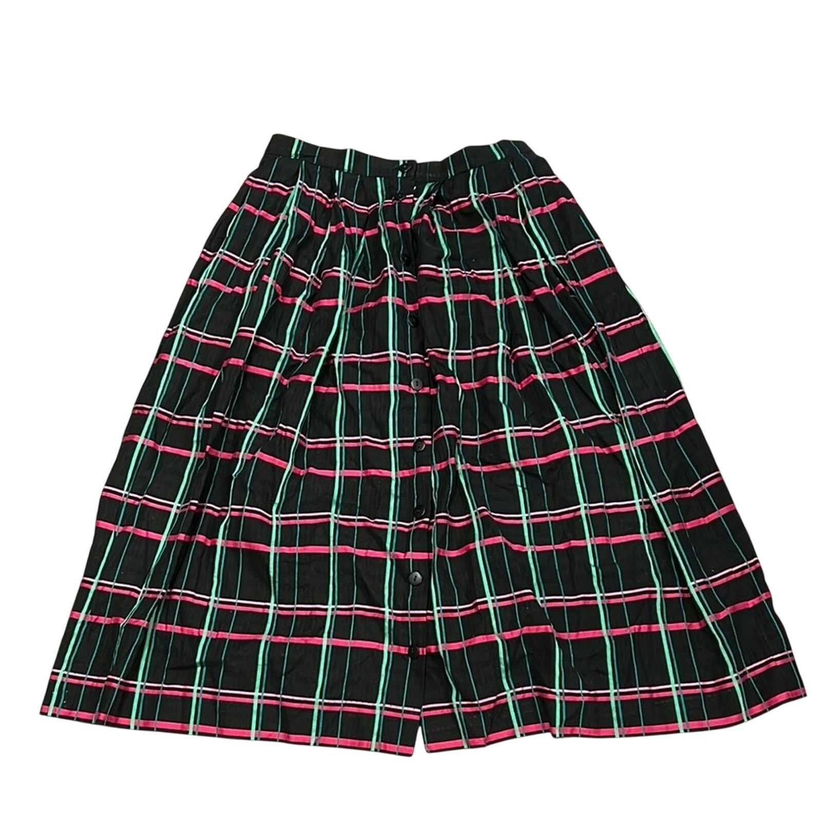 Jaeger Retro 1970s Vintage Made in Great Britain Window Pane Skirt Size 10