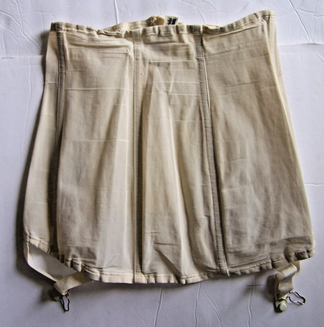 Vtg Fredericks Hollywood Corset Antique Girdle Garters Boning Zip Up/Hook & Eye