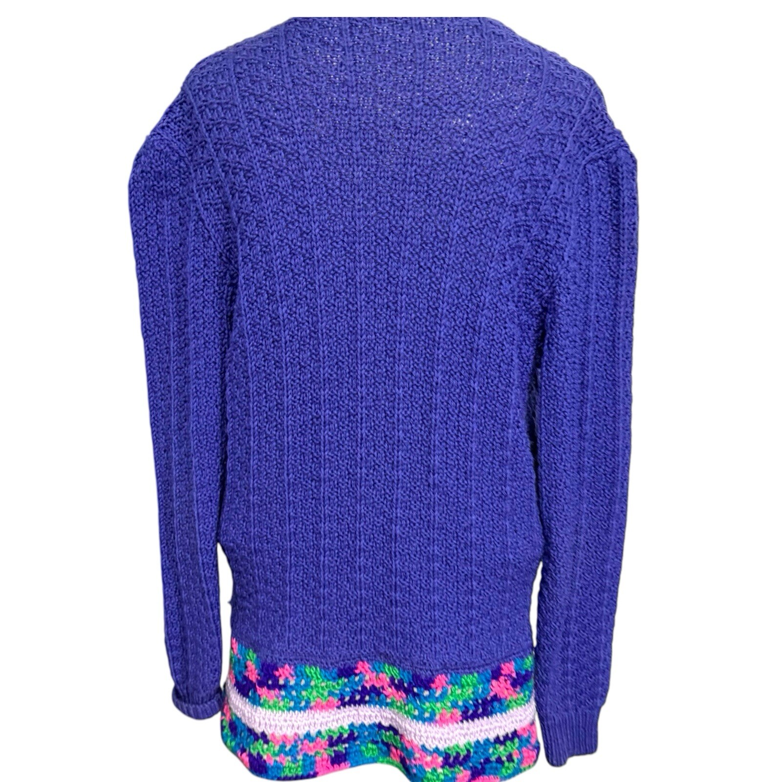 Vintage Hand Knitted Wool Women Cardigan Sweater Cable Knit Crochet England 1950