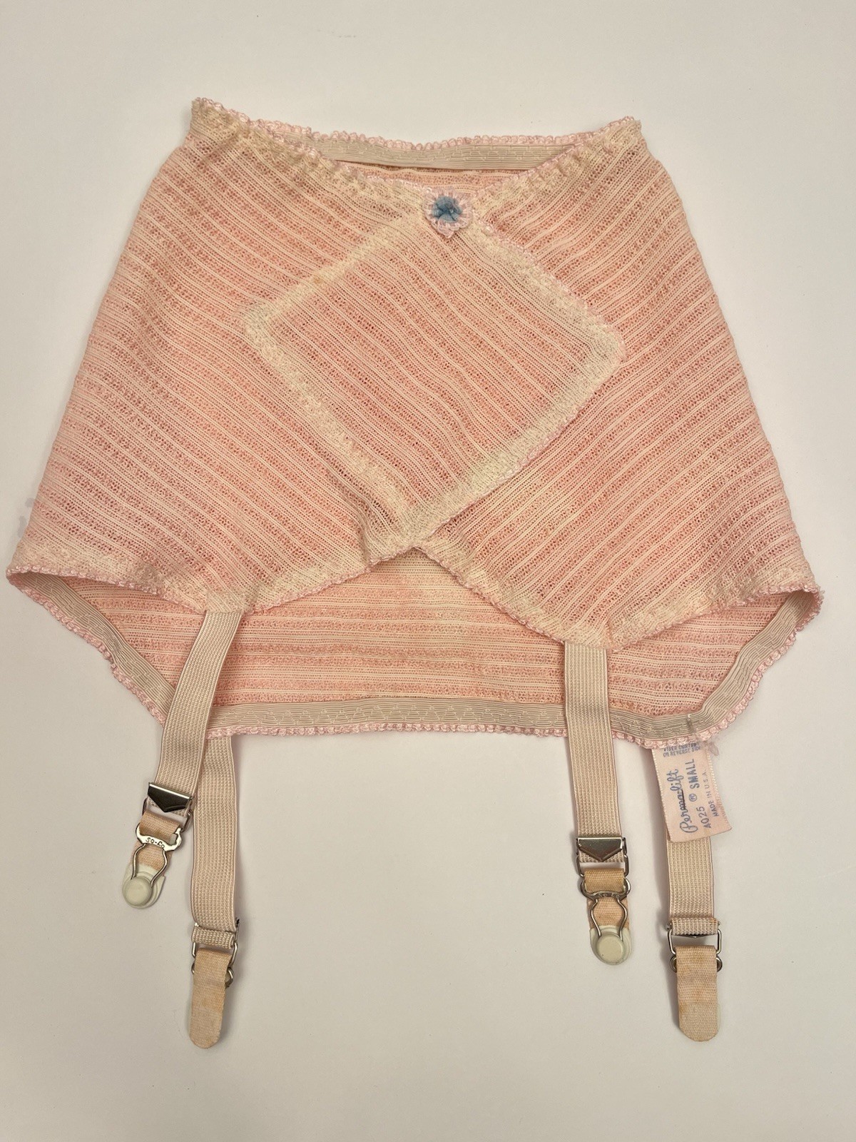 Vintage 1950s Permalift Pink Pull-on Garterbelt Size Small