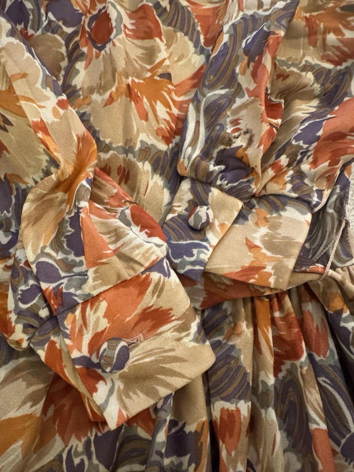 Vintage 70s Bleeker Street Jonathan Logan Floral Maxi Dress ILGWU Union Made 10