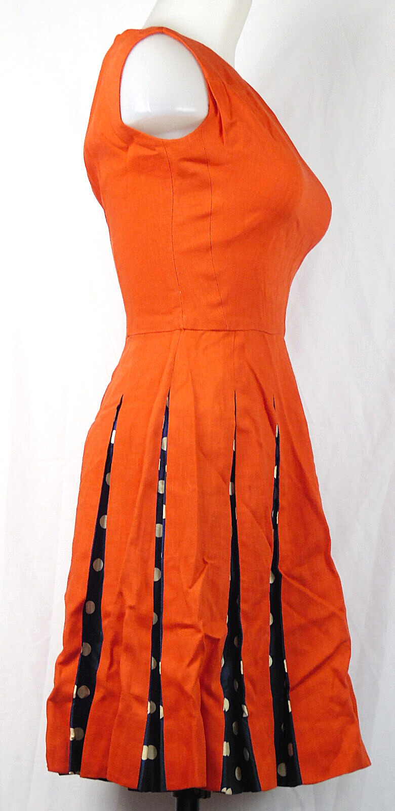 VTG 50s Judi Herron’s Top Drawer of Los Angeles Pleated Fit & Flare Red Dress 2
