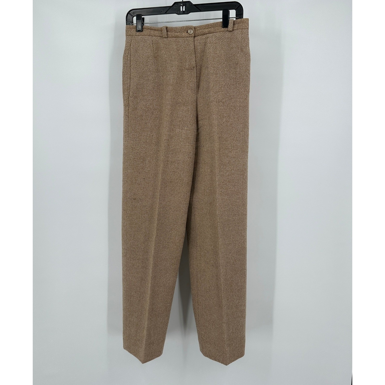 Womens Vintage Old Money Tweed Trousers Size 12 Pants Twee Preppy Heritage
