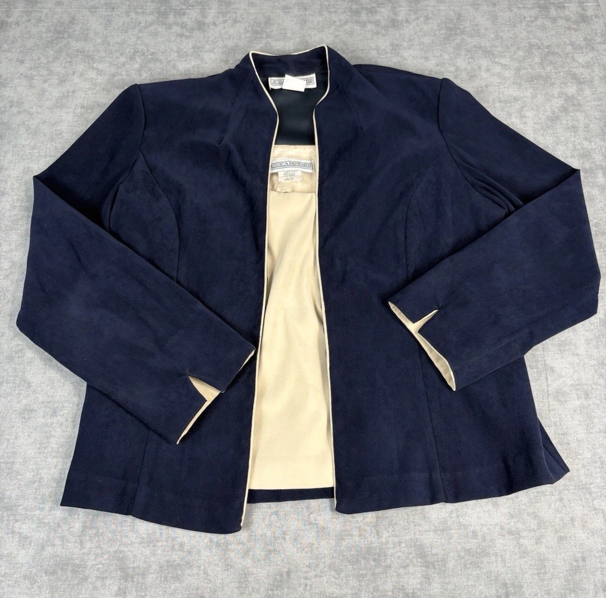 Vintage Jessica Howard Blazer & Top Set Sz 12 USA Shoulder Pads