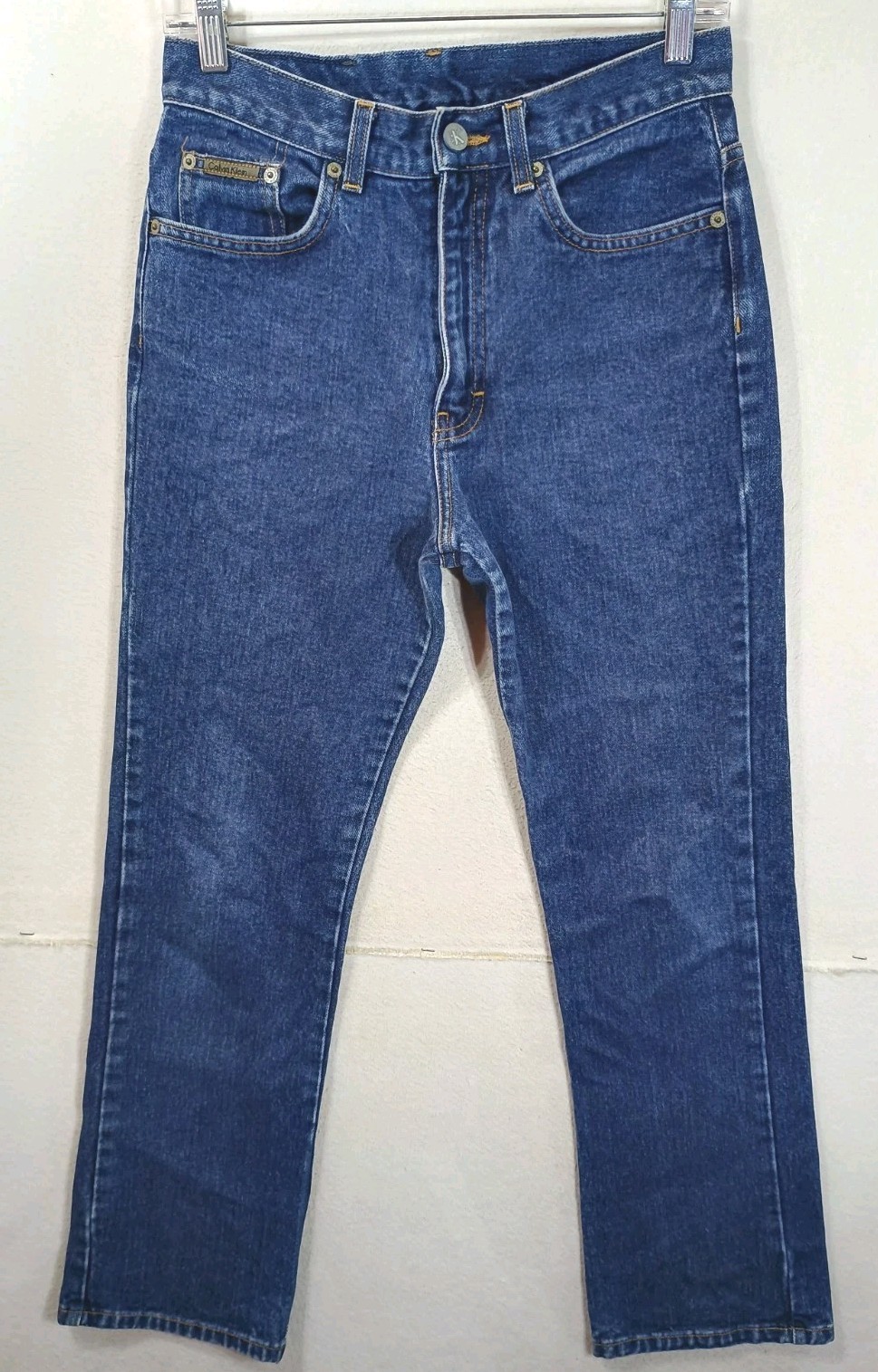 Vintage Calvin Klein Hi Rise Jeans Blue Mom 80’s Logo Sz 5 USA Cotton 28×29
