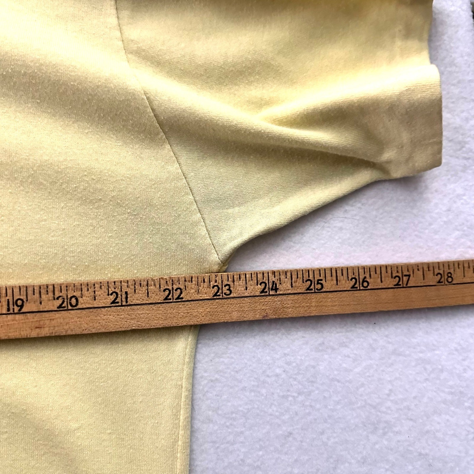 Juice Vintage Yellow Side Cinch Drawstring T-Shirt Tunic Medium Made in USA