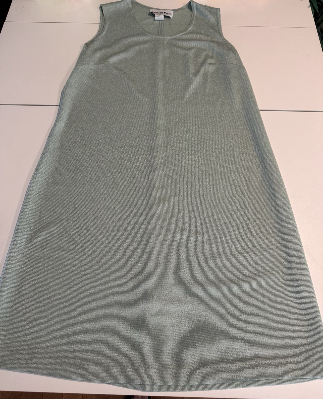 2 Piece Vintage Another Thyme Green Dress/Cardigan Women’s 12 Petite USA Made
