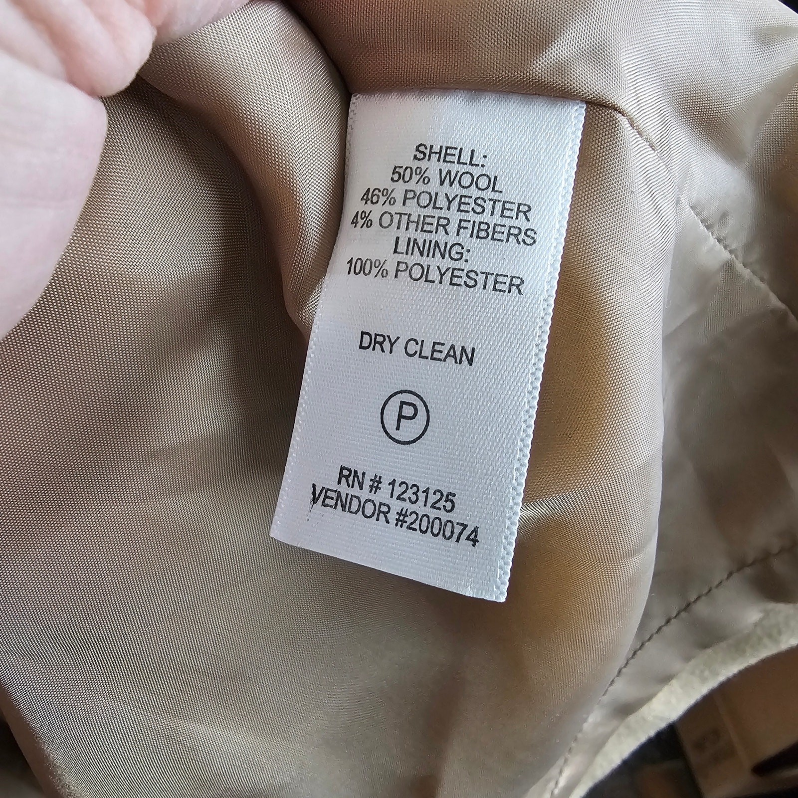 Chadwicks Wool Coat Womens Size 22W Preppy Mod Lined Pleated Academia Neutral