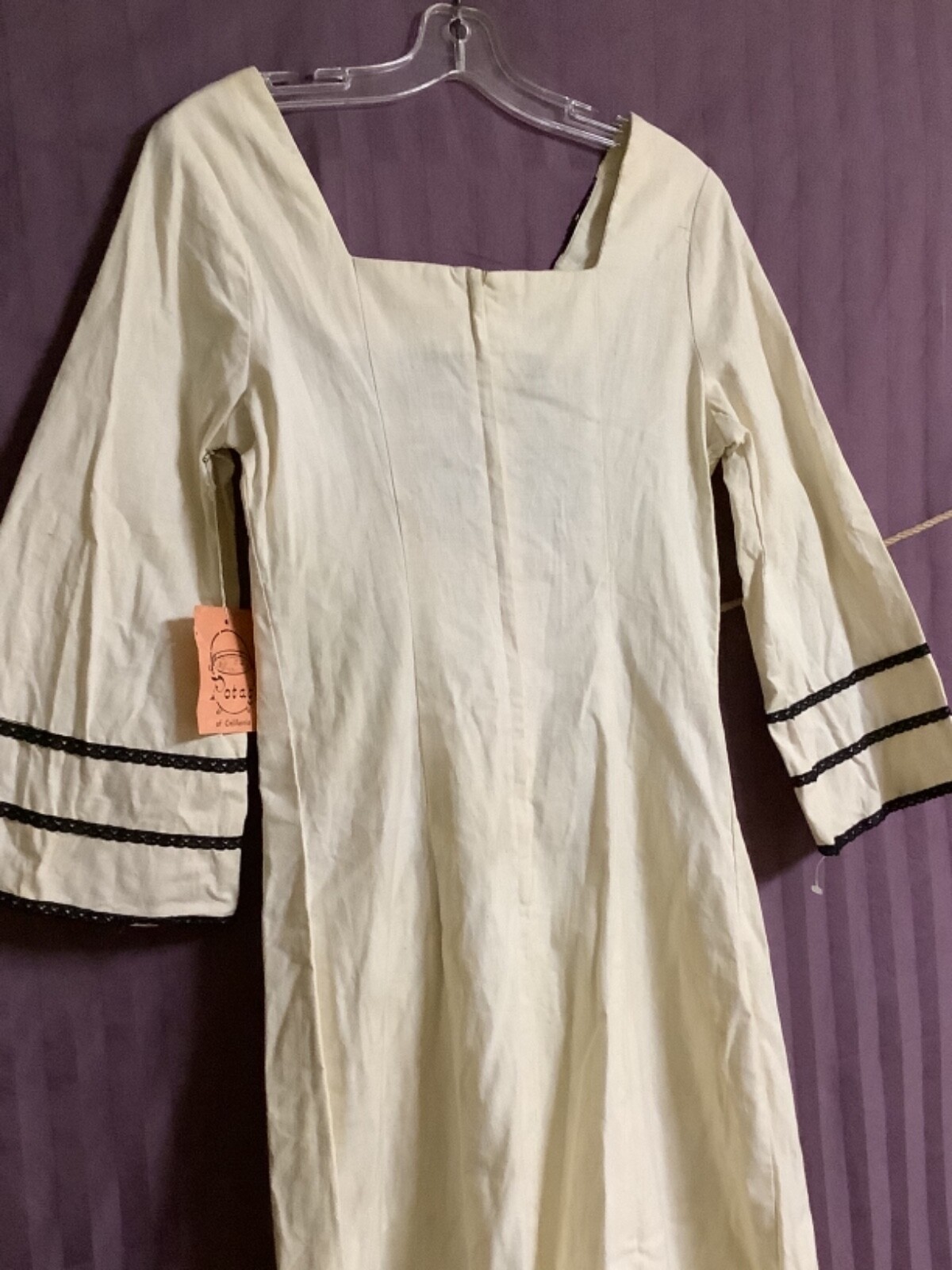 VINTAGE 1970’S MAXI PEASANT DRESS POTAGE OF CALIFORNIA SMOCKED MUSLIN SZ. 13 NWT