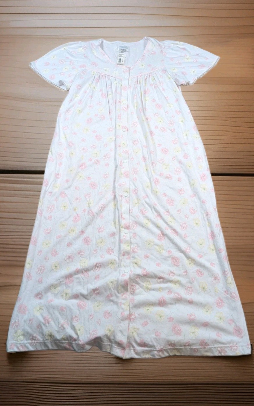 Vintage NWT Maidenform Nightgown Pink Dogwood Size Small 100% Cotton