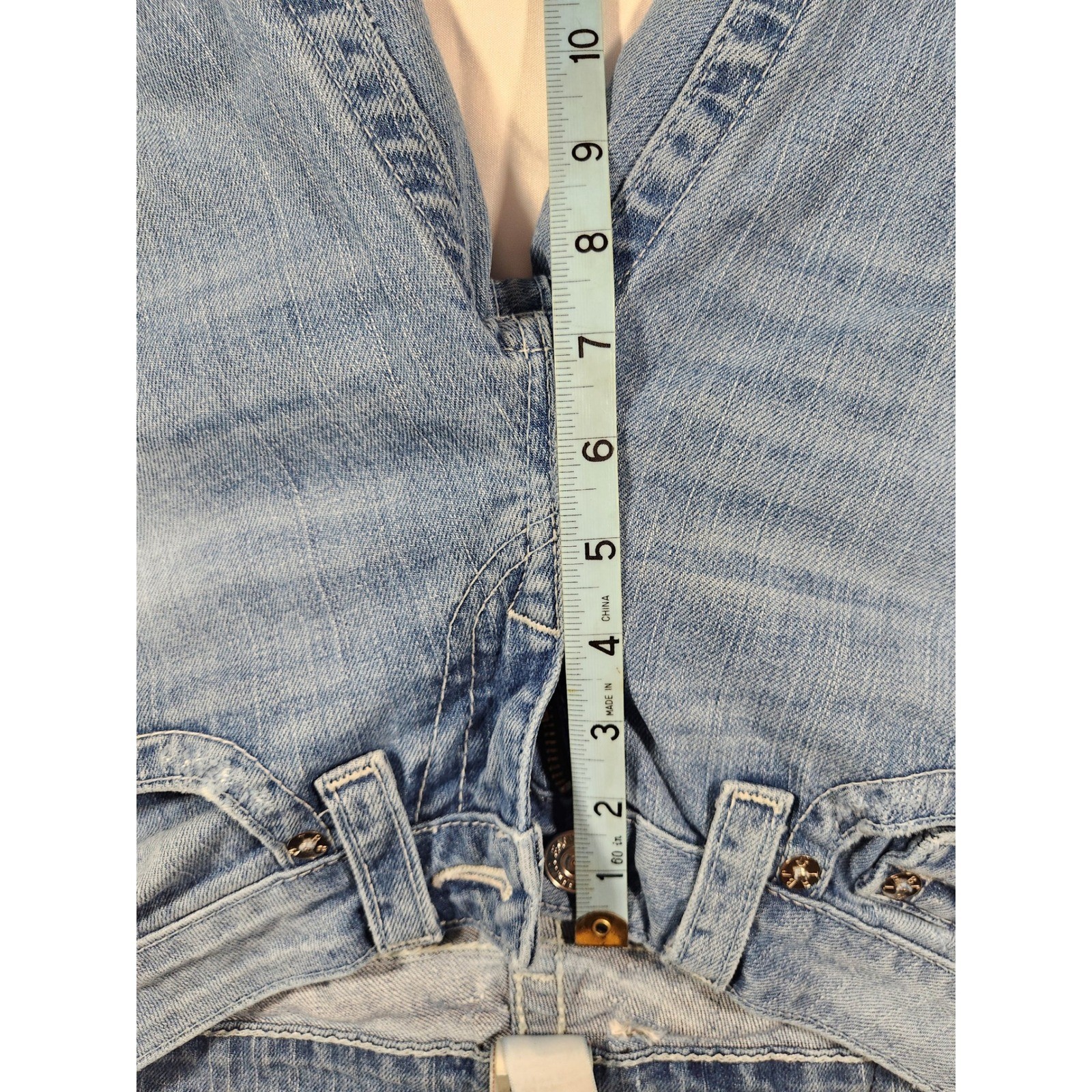 VTG Womens True Religion World Tour Low Rise Distressed Straight Jeans Size 26
