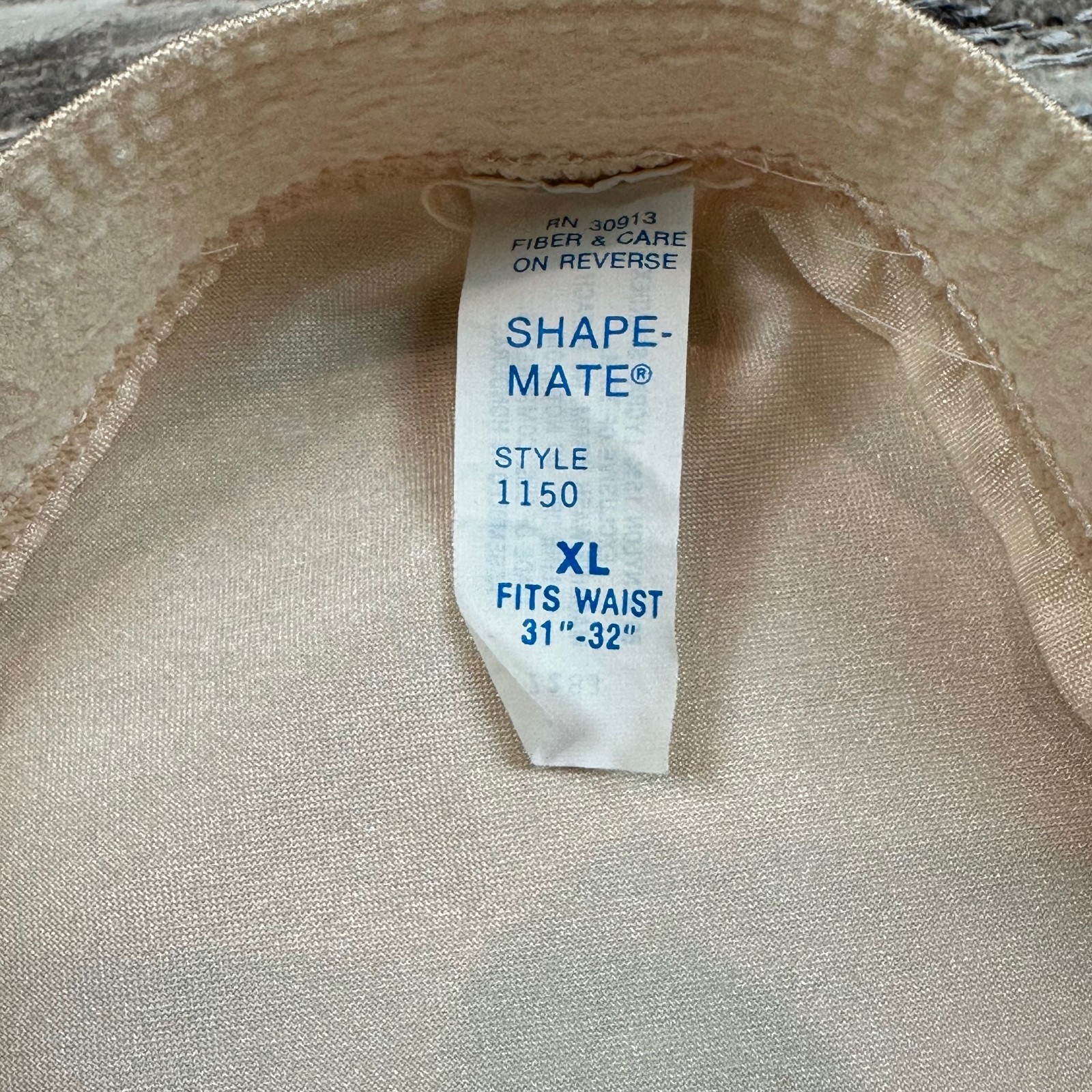 Vintage Shape-Mate Wiggle Skirt Half Slip Built-in Panty XL 31″-32″ Beige Sissy