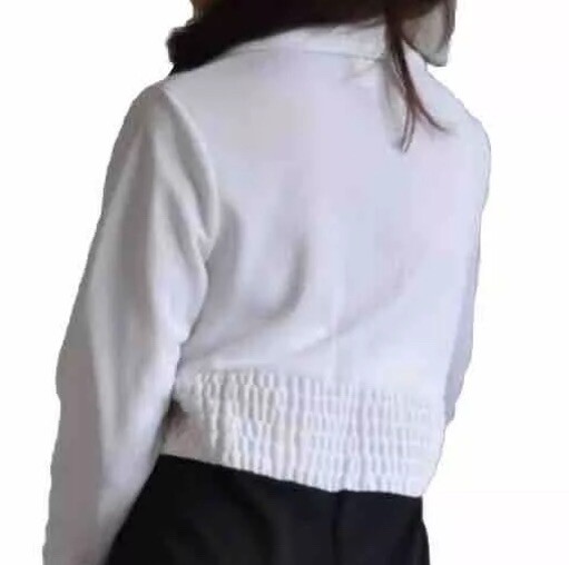 VTG 60s Mod Black & White Jumpsuit Palazzo Wide Leg Pants White Blouse USA Sz 14