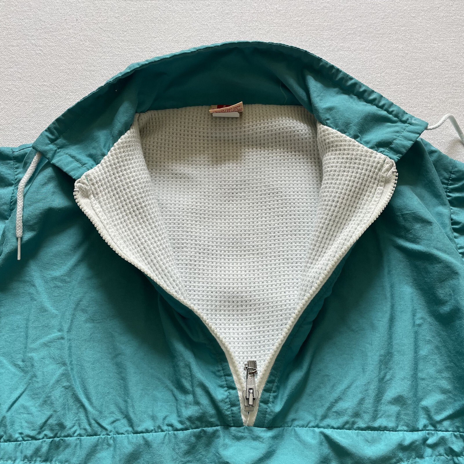 Vintage Russell Athletic Pullover Jacket 1/4 Zip Women Medium Waffle Knit USA