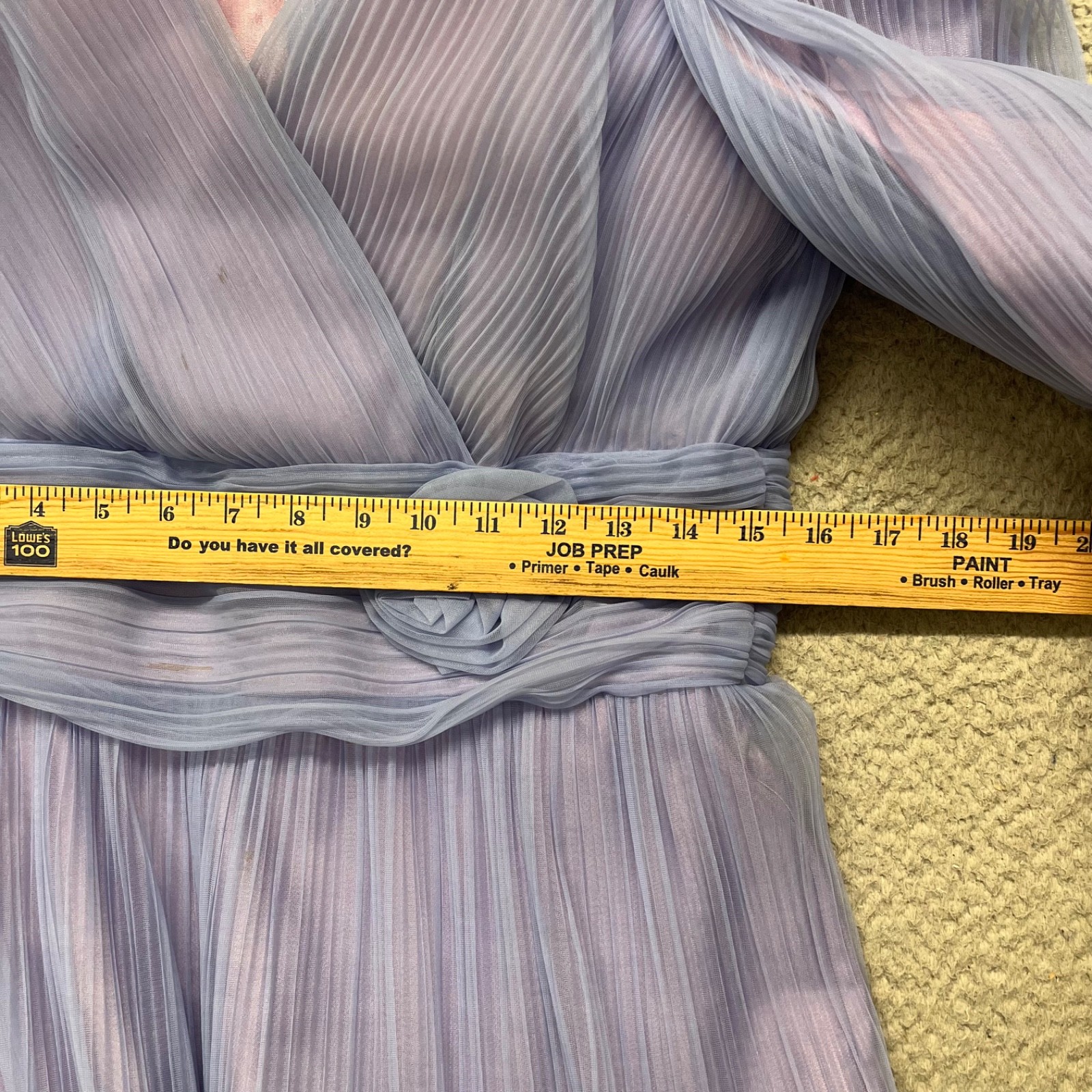 70’s Alicia Dress Womens 14 Purple Chiffon Puff Sleeve Flower Retro Vintage