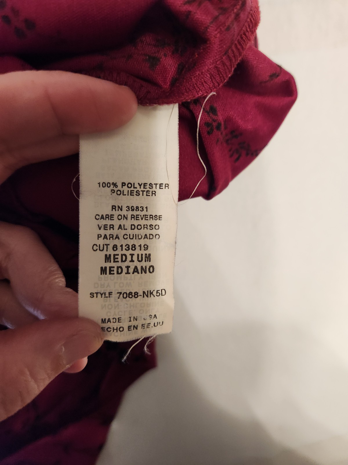 Vintage 90s My Michelle Red Dress w/ Cherry Blossom Pattern sz. Medium Grunge