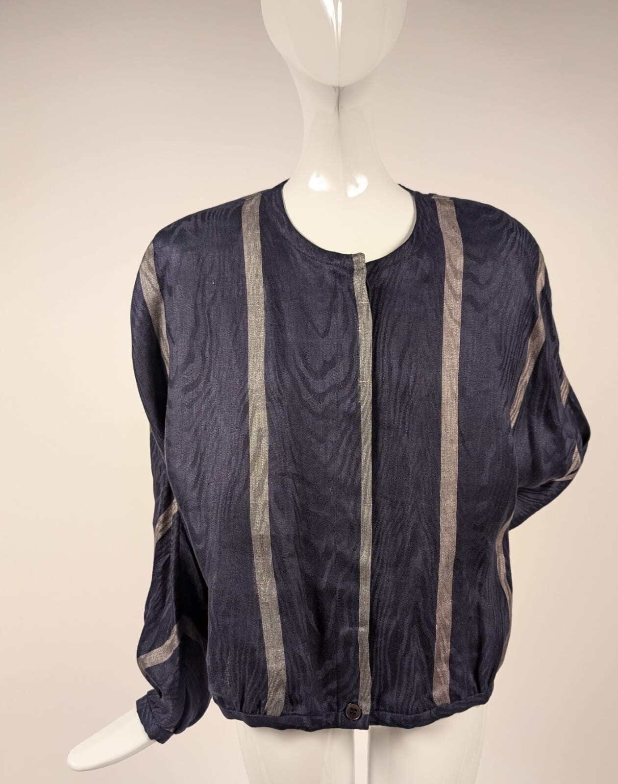 GIORGIO ARMANI STRIPED BLOUSE W FULL SLEEVES 