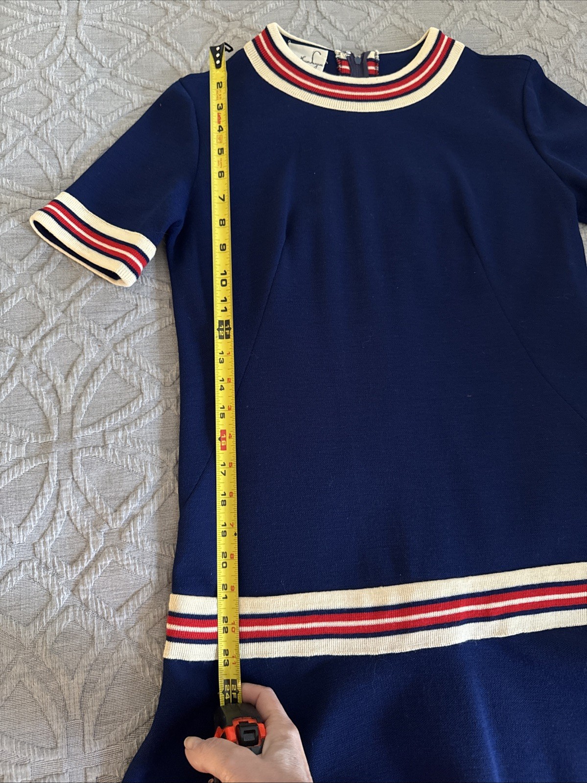 Vtg 60’s JONATHAN LOGAN Mod-Style A-Line Knit Dress Size 9 USA Union Made