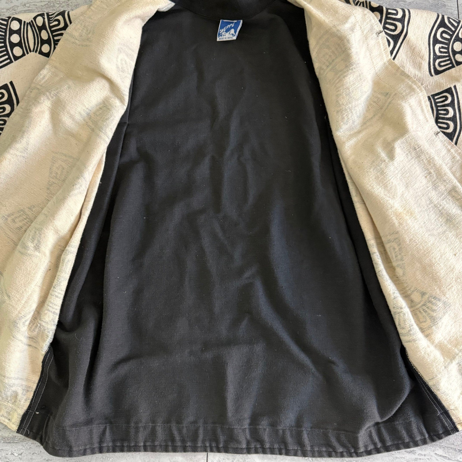 VTG Cheppu Coat Boho Nepal Artisan Jacket Kimono Style Cardigan 80’s -90’s